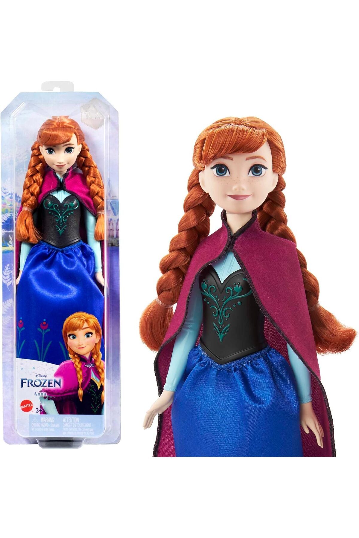 STOREMAX Karlar Ülkesi Anna Bebek Karlar Ülkesi Anna bebek ve aksesuarlar, filmden oyuncak HLW49 1190698