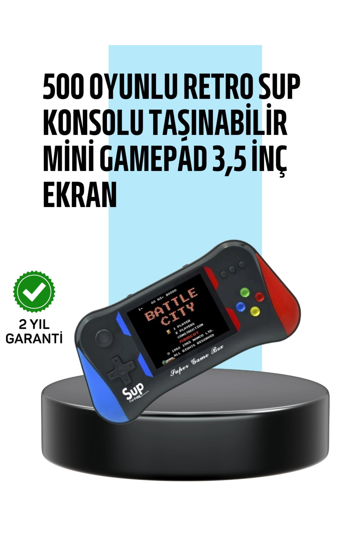 DENİSAM 3,5 İnç Ekranlı Taşınabilir El Konsolu – 500 Klasik Oyunla Eğlence Yanınızda