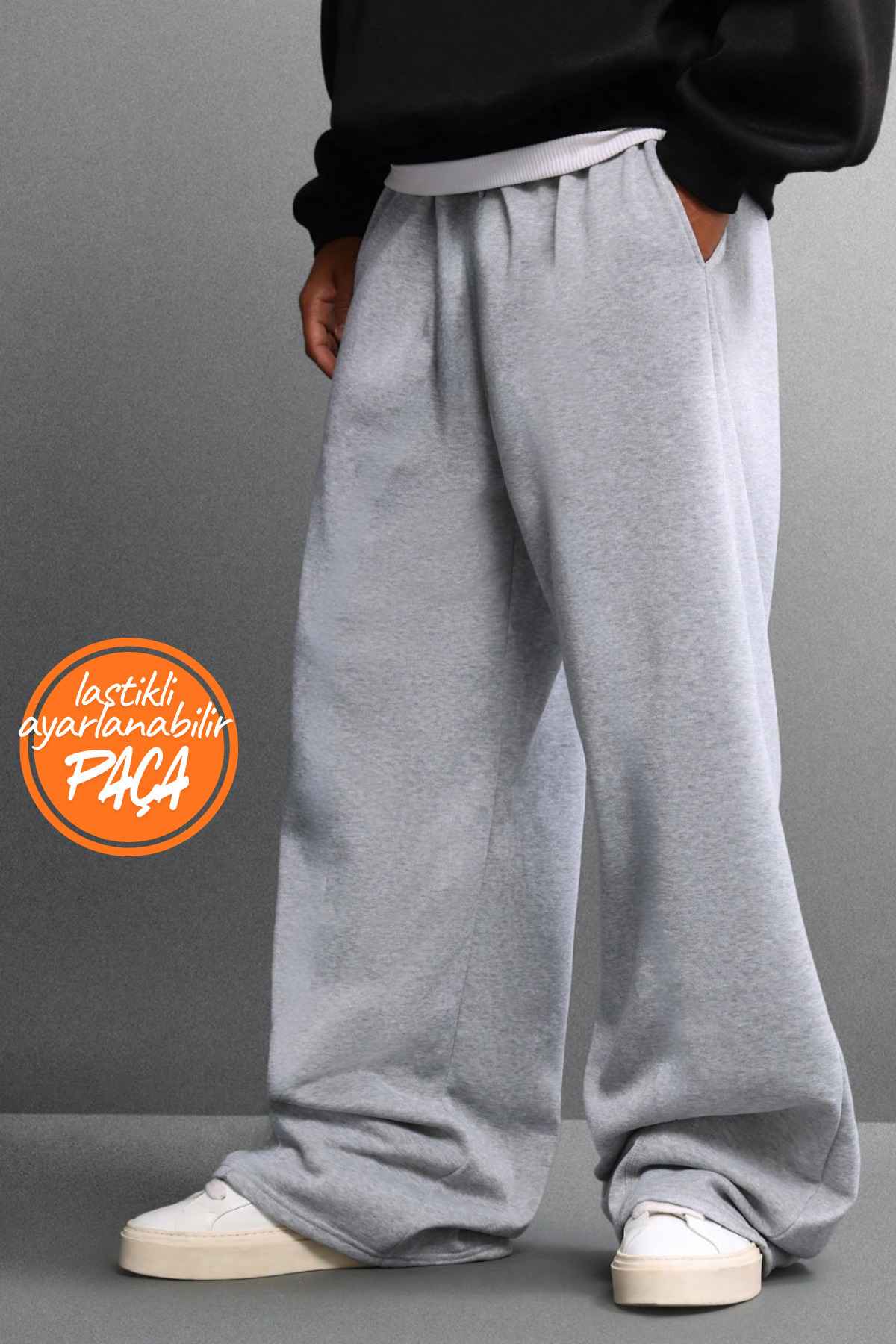 BSBSPOR Baggy Bol Eşofman Altı İki Stil ; İster Bol Paça İster Dar Paça Erkek Kadın Unisex görsel 3