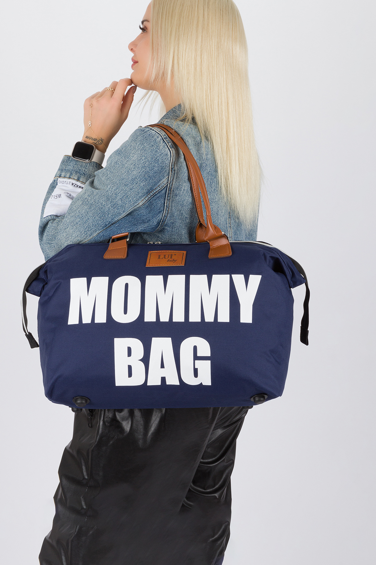 Lui Baby Anne Bebek Bakım Sırt Çantası Askı Aparatlı Ve Mommy Bag Omuz Çantası Anahtarlık Hediyeli 2'li Set fotoğrafı 5 (önizleme)