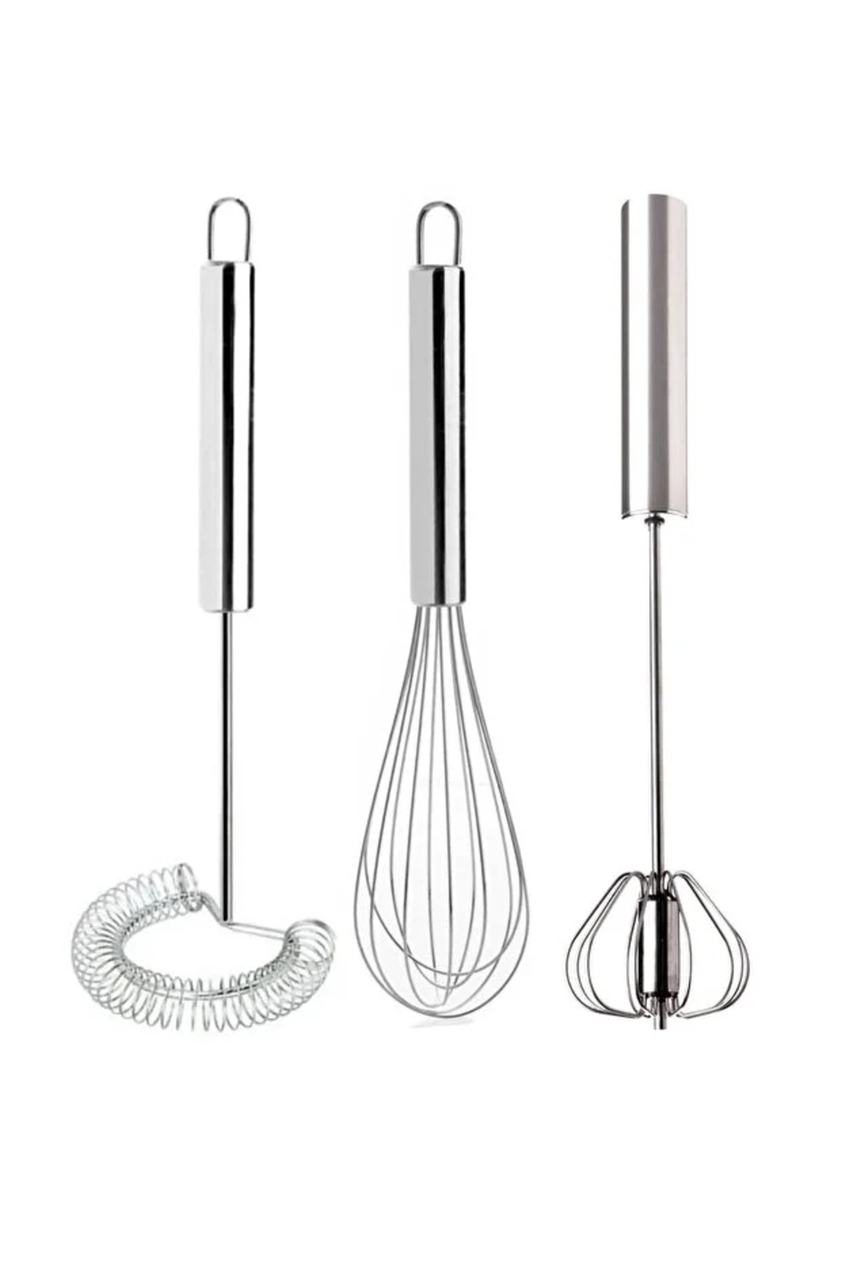 seç al burada 3'lü Çırpıcı Set, Otomatik Basmalı Çırpıcı, Tel Çırpıcı, Yumurta Çırpıcı Sos Karıştırıcı Mikser.