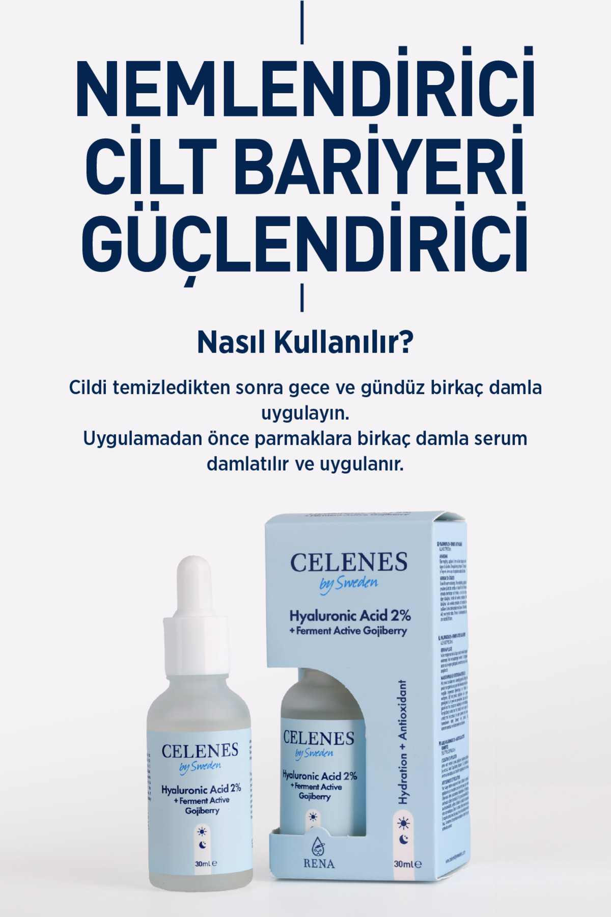 Yoğun Nemlendirici Ve Cilt Yenileyici Rena Hyaluronic Asit Serum - Fermante Aktif Gojiberry 30 ml — TYCBEDLG1N169052751799844 — تصویر 5 از 6