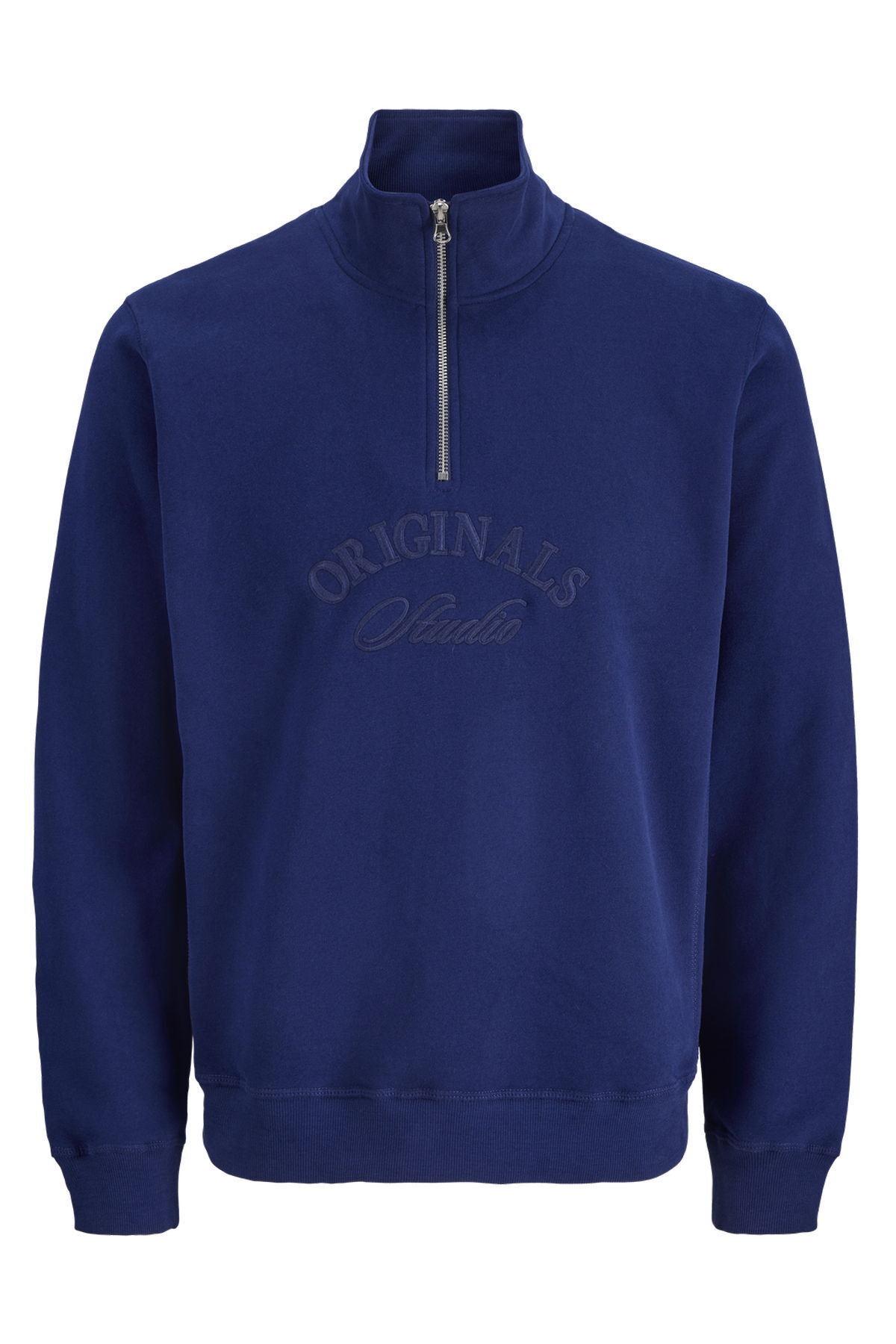 Jack & Jones Erkek Fermuar Kapamali Nakis Islemeli Sweatshirt - Bleecker