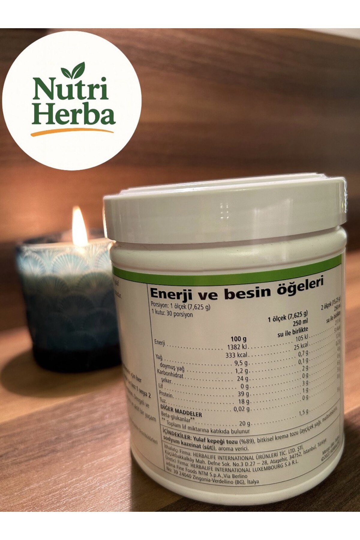 Herbalife Heartwell Yulaf Beta-Glukanı İçeren Vanilya Aromalı