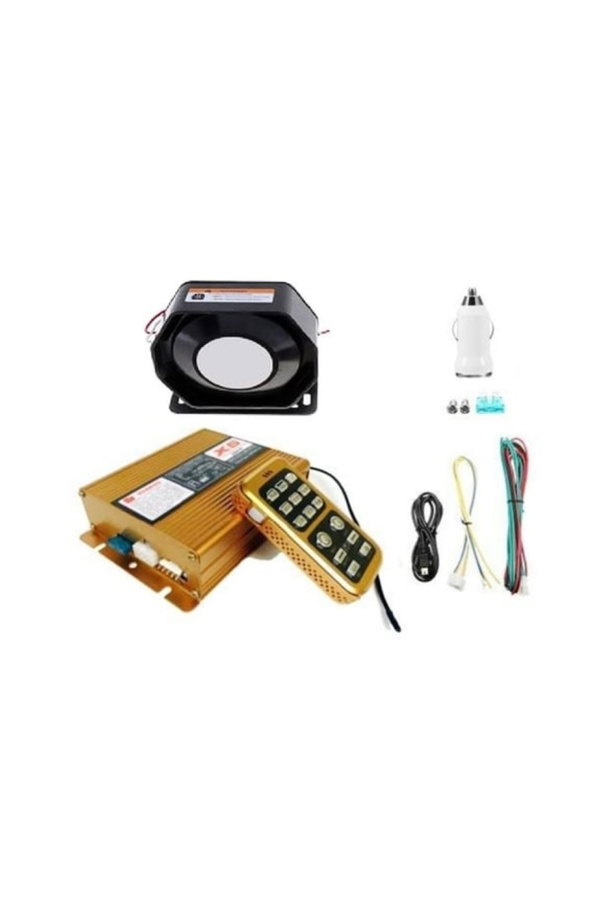 MEGAHAWK Profesyonel Siren 200 W Uzaktan Kumandalı Megafonlu Konuşmalı