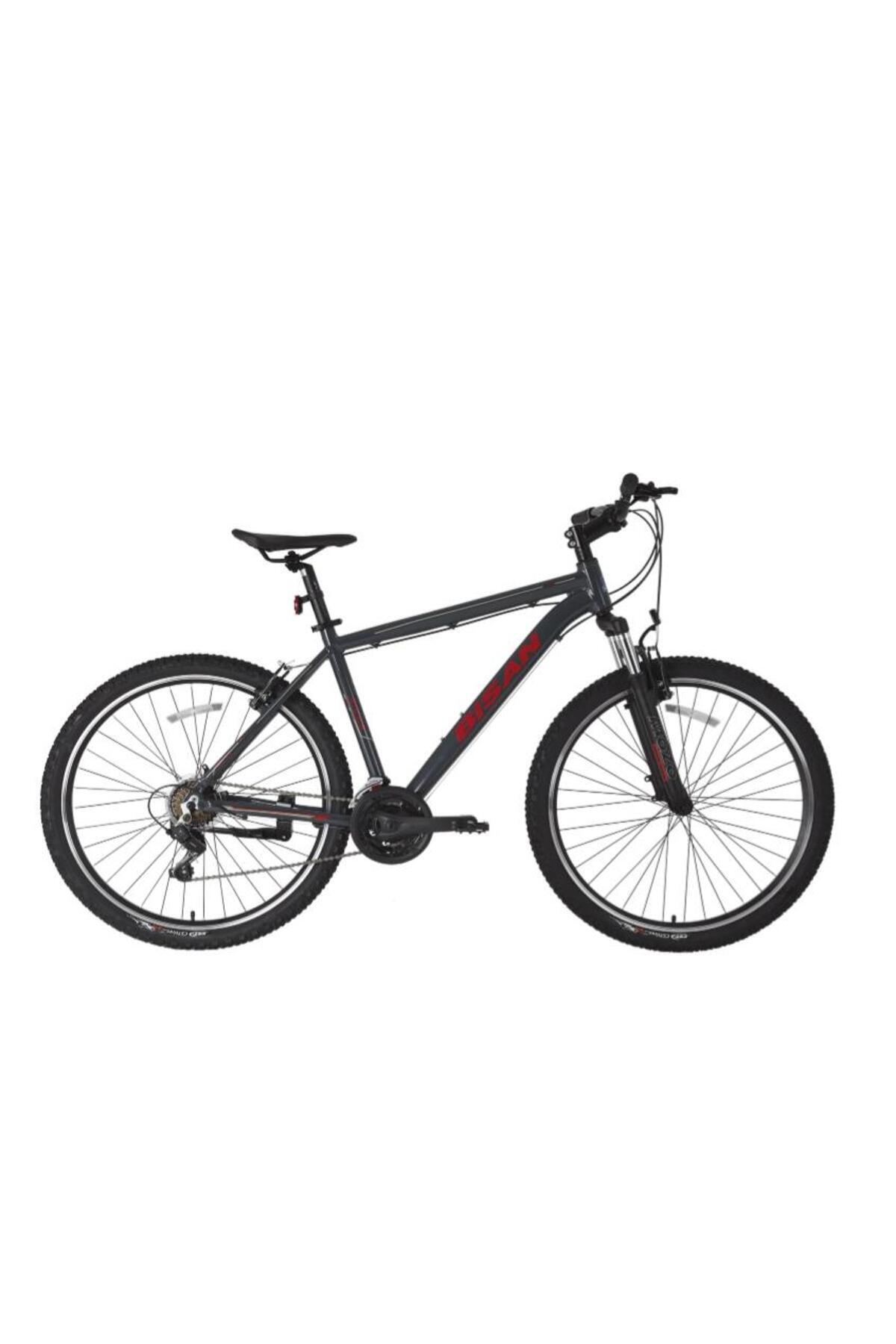 Bisan Atlas 26 V fren 43 Cm Parlak Gri Kırmızı MTB Dağ Bisikleti