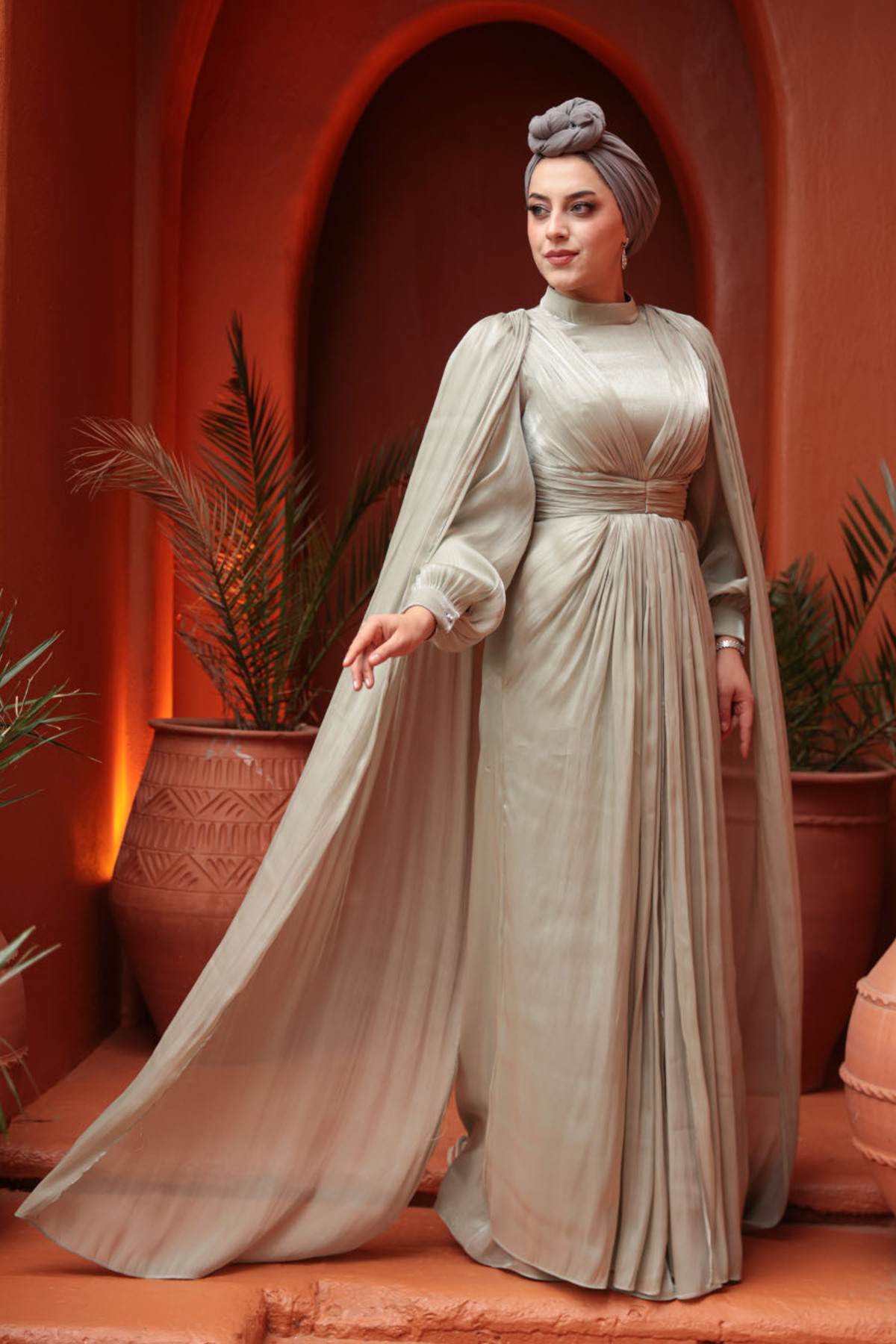 dress modanisa Modest Blue Evening Ahunisa Maxi Dress Modanisa Robe Coton