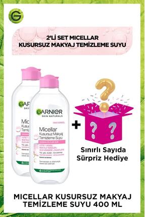 Garnier 2'li Garnier 400 ml Kusursuz Makyaj Temizleyici Micellar + Sürpriz Ku...