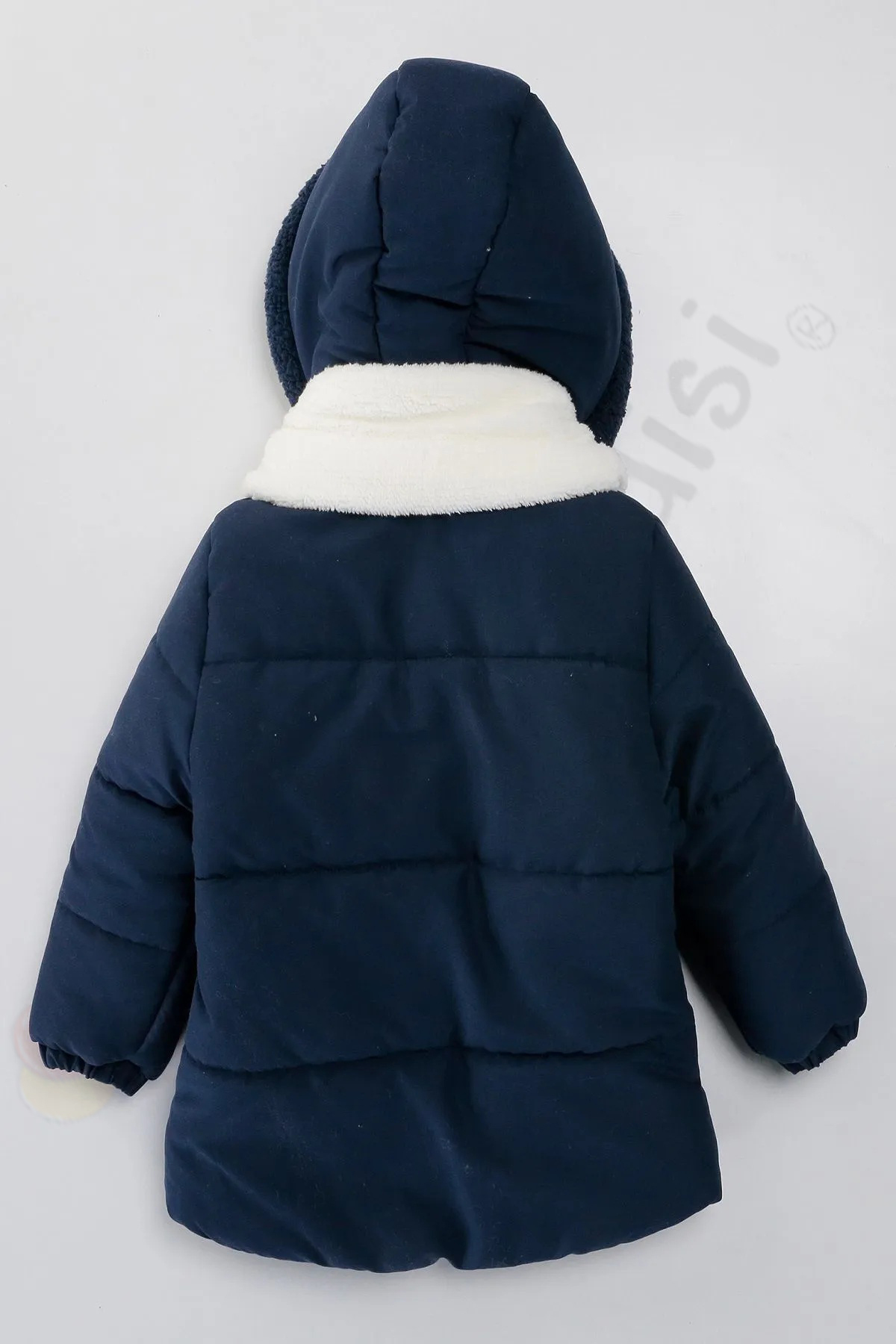 Bebek Vadisi Kapüşonlu Cepli İçi Peluş Kürklü Fermuarlı Kapitone Kar Şişme Kışlık Erkek Bebek Mont Çocuk Kaban fotoğrafı 3 (önizleme)