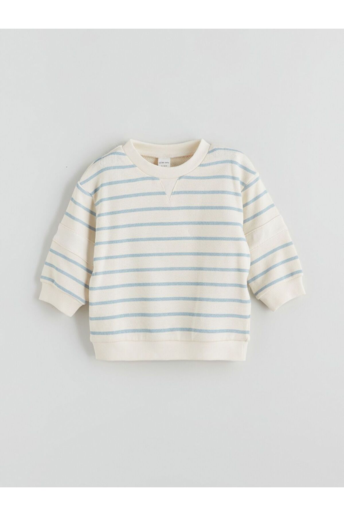 LC Waikiki LCW baby Çizgili Erkek Bebek Sweatshirt ve Kadife Pantolon fotoğrafı 2 (önizleme)