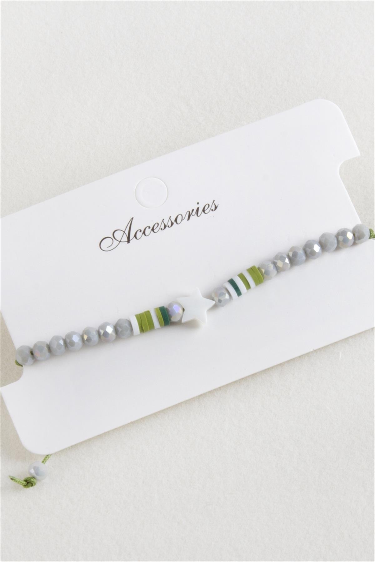 fantastik store Yıldız Kristal Makrome İp Bileklik