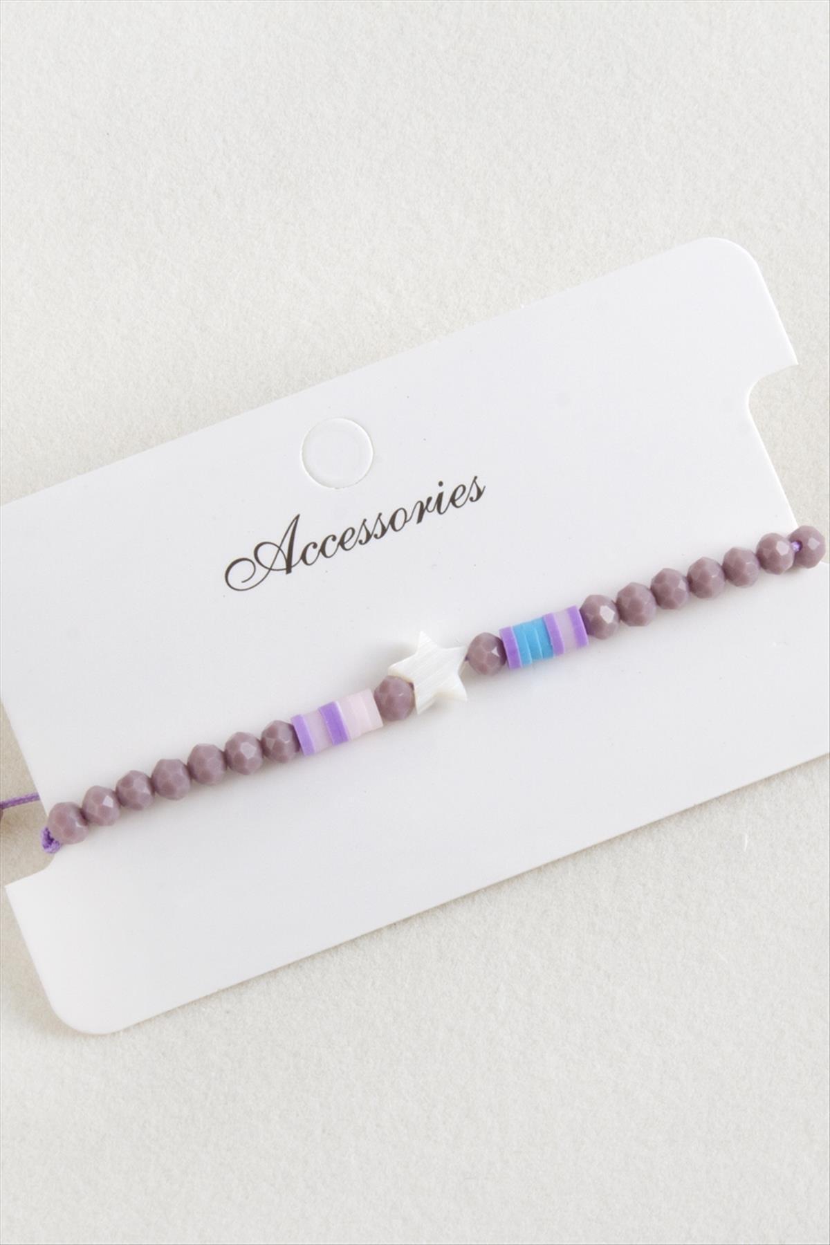 fantastik store Yıldız Kristal Makrome İp Bileklik