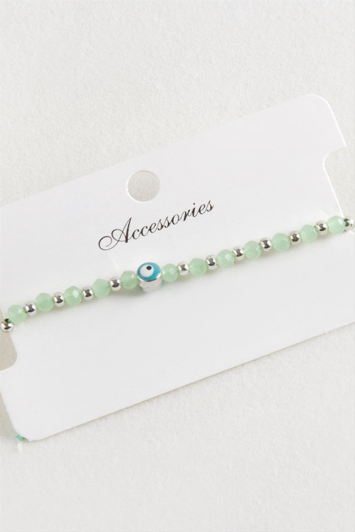 fantastik store Nazar Kristal Makrome İp Bileklik 6 mm