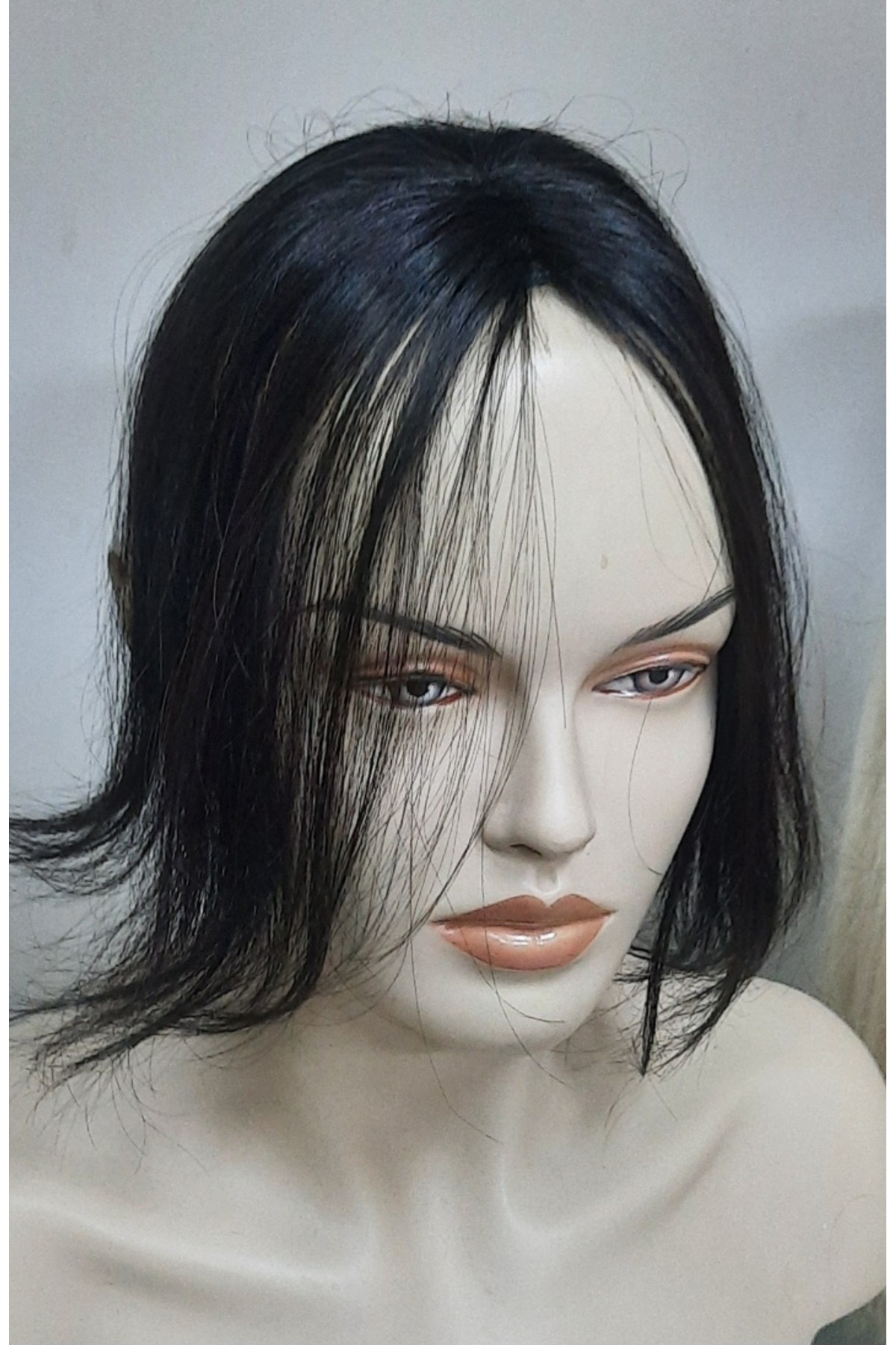 İsmet peruk mini tepelik gerçek saç siyah