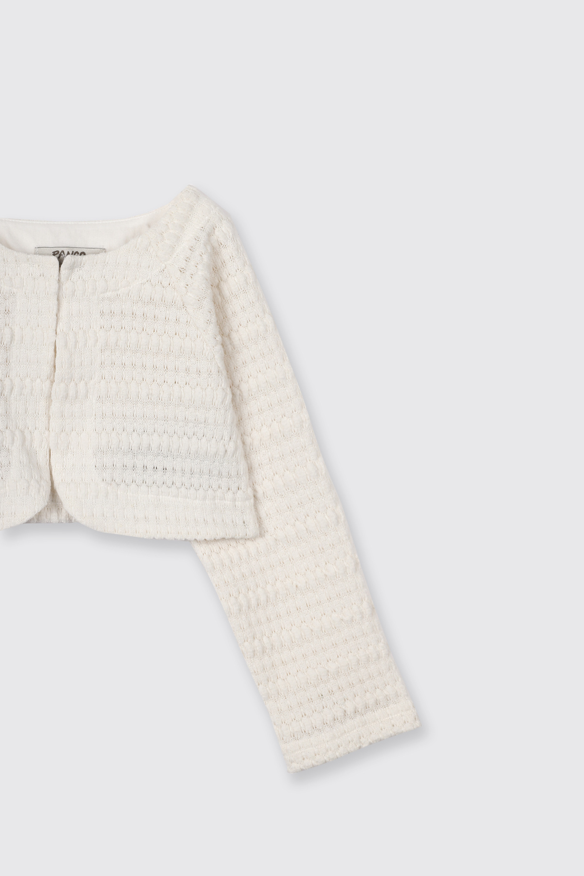 Panço Kız Bebek Örme Triko Ekru Hırka fotoğrafı 3 (önizleme)