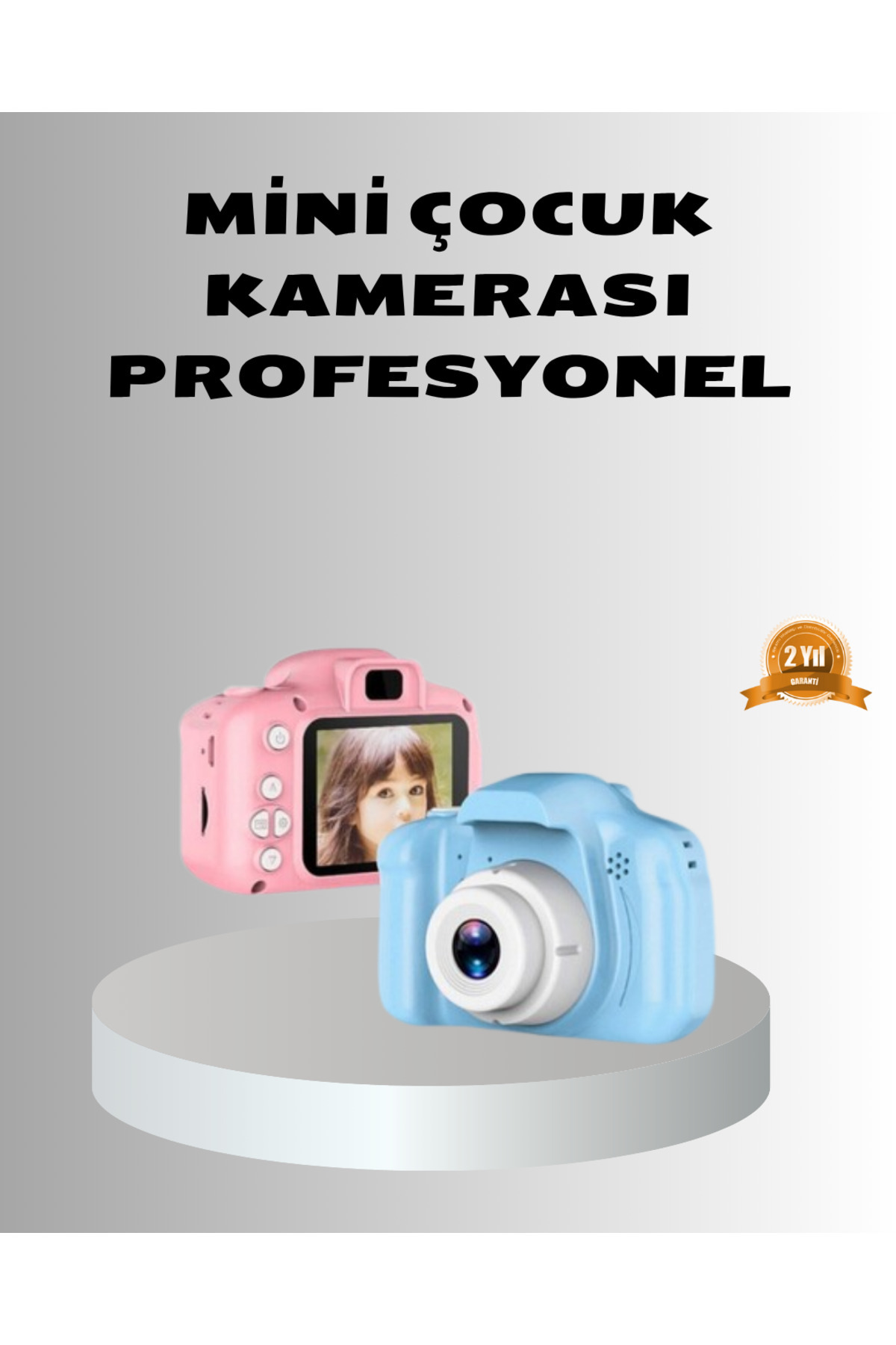 Flamex 8MP Mini Çocuk Fotoğraf Makinesi – Pembe Ses Kaydı Özellikli