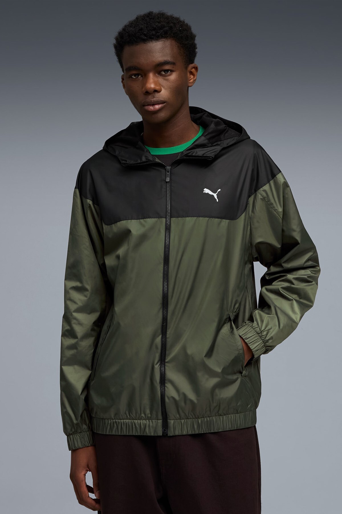 Puma کاپشن مردانه Ess Relaxed — سبز TYC13317DBE3E599D5E8B2600