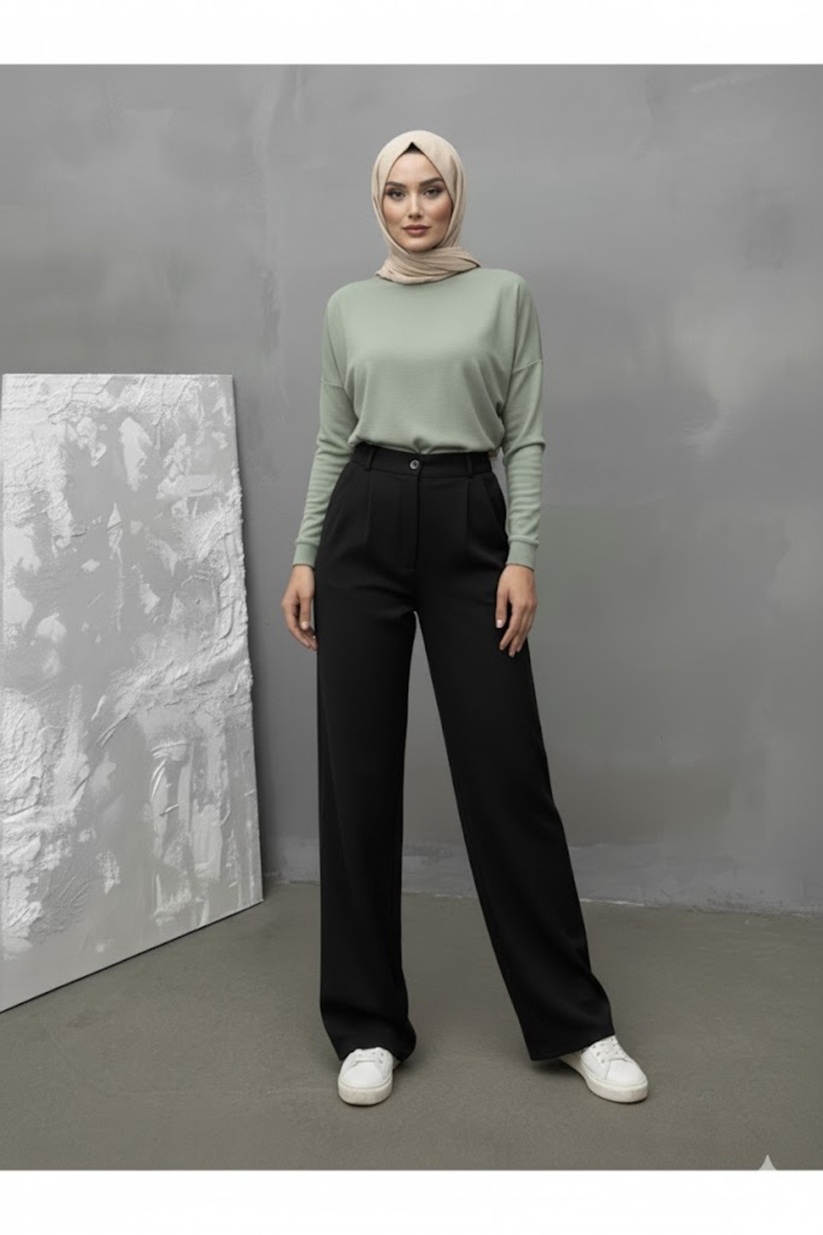 HATCELL Kadın Tesettür Palazzo Pantolon