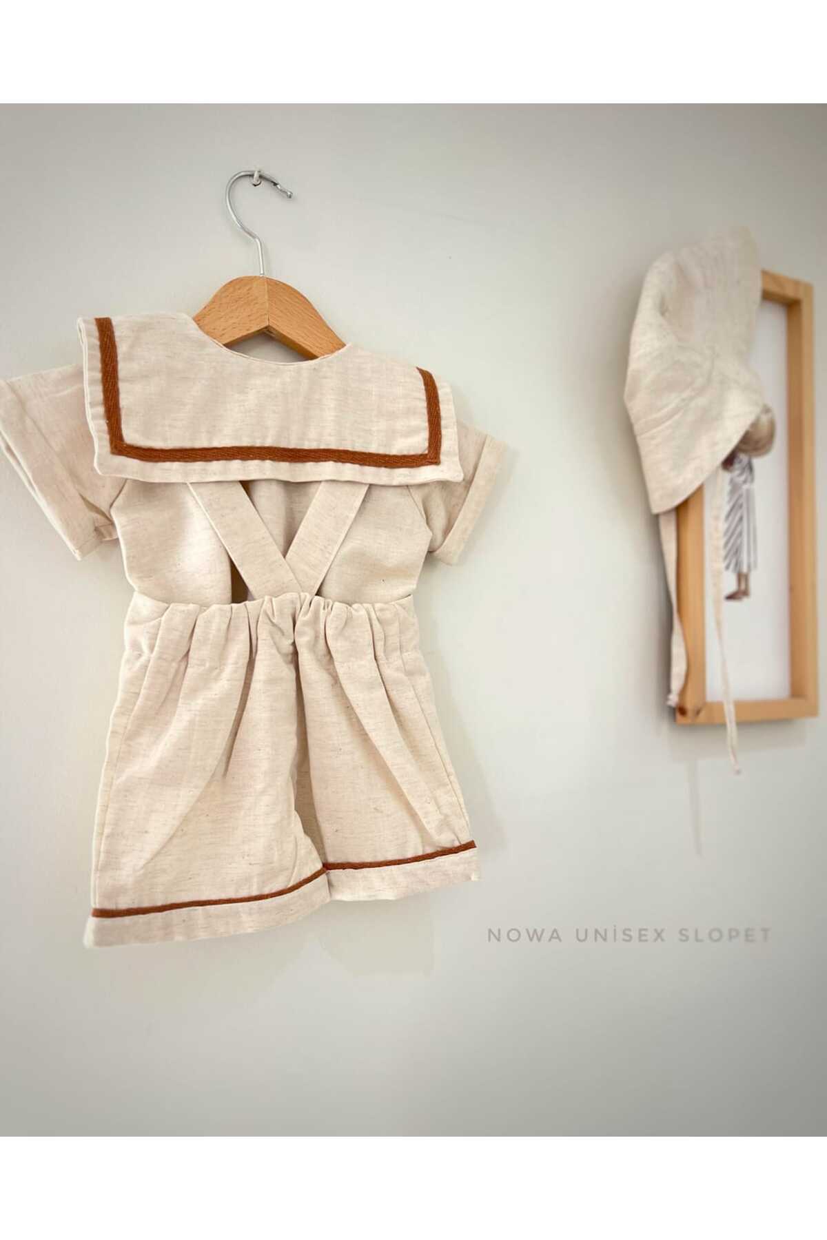 Doray Organic Salopet Takım 2'li Set | Bebek Giyim | Nowa Vintage Serisi fotoğrafı 3 (önizleme)