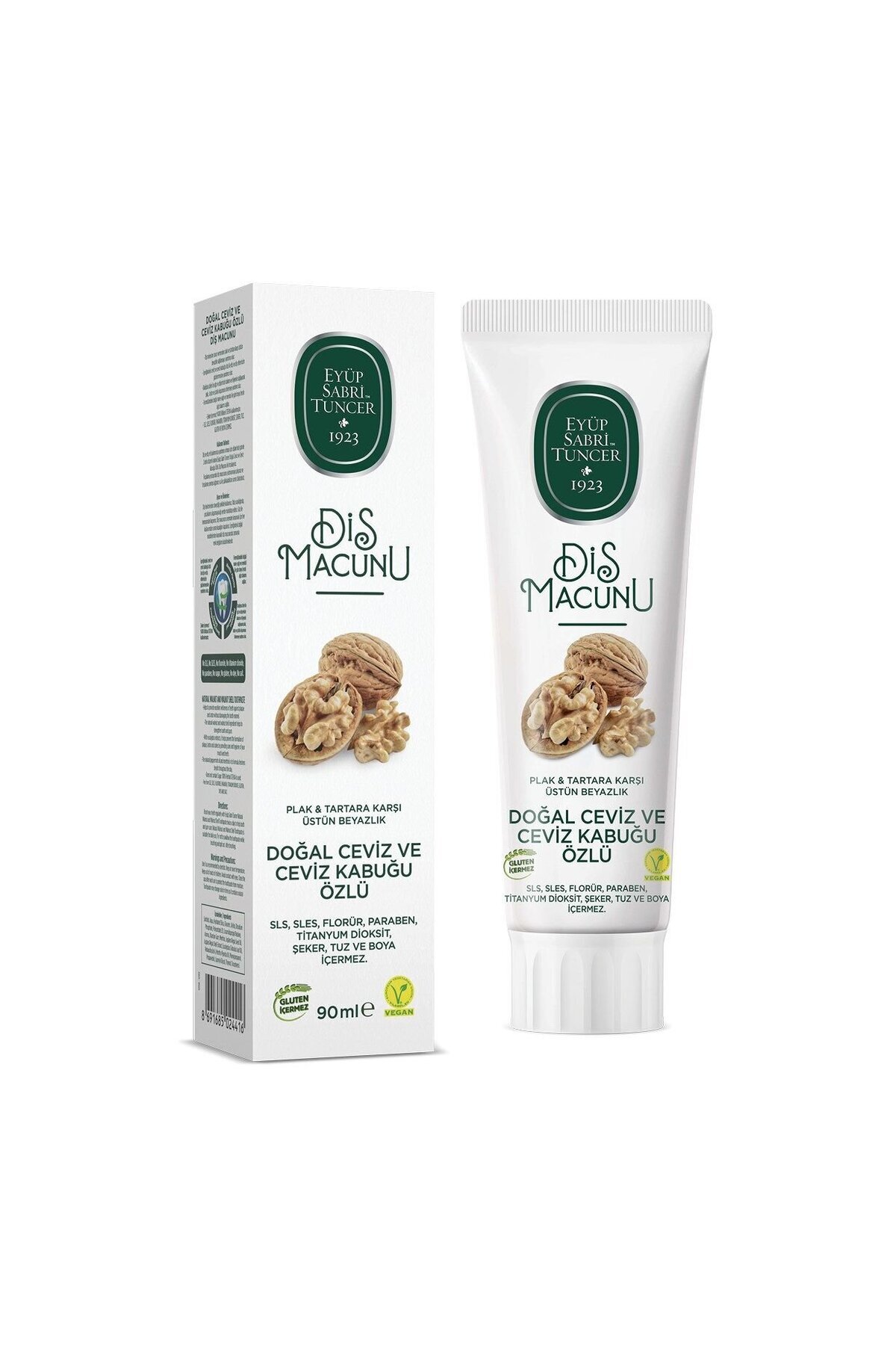 INURA GLOBAL Eyüp Sabri Tuncer Doğal Diş Macunu 90gr Ceviz & Ceviz Kabuğu Özlü