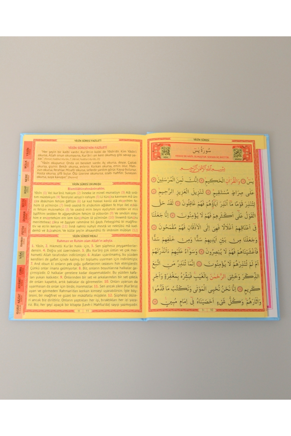 Furkan Neşriyat Kişiye Özel Termo Deri Orta Boy Yasin – QR Kodlu Sesli Dinlemeli, 128 Sayfa Mavi fotoğrafı 2 (önizleme)