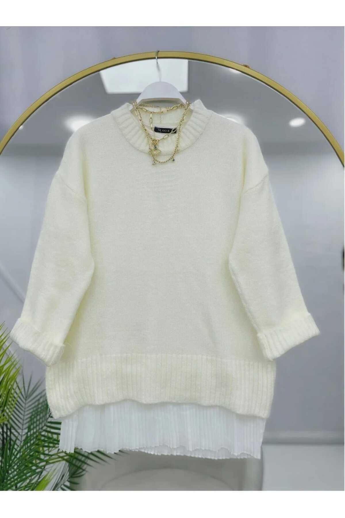 MODA VEDAT Standart Beden Oversize Kazak -0250