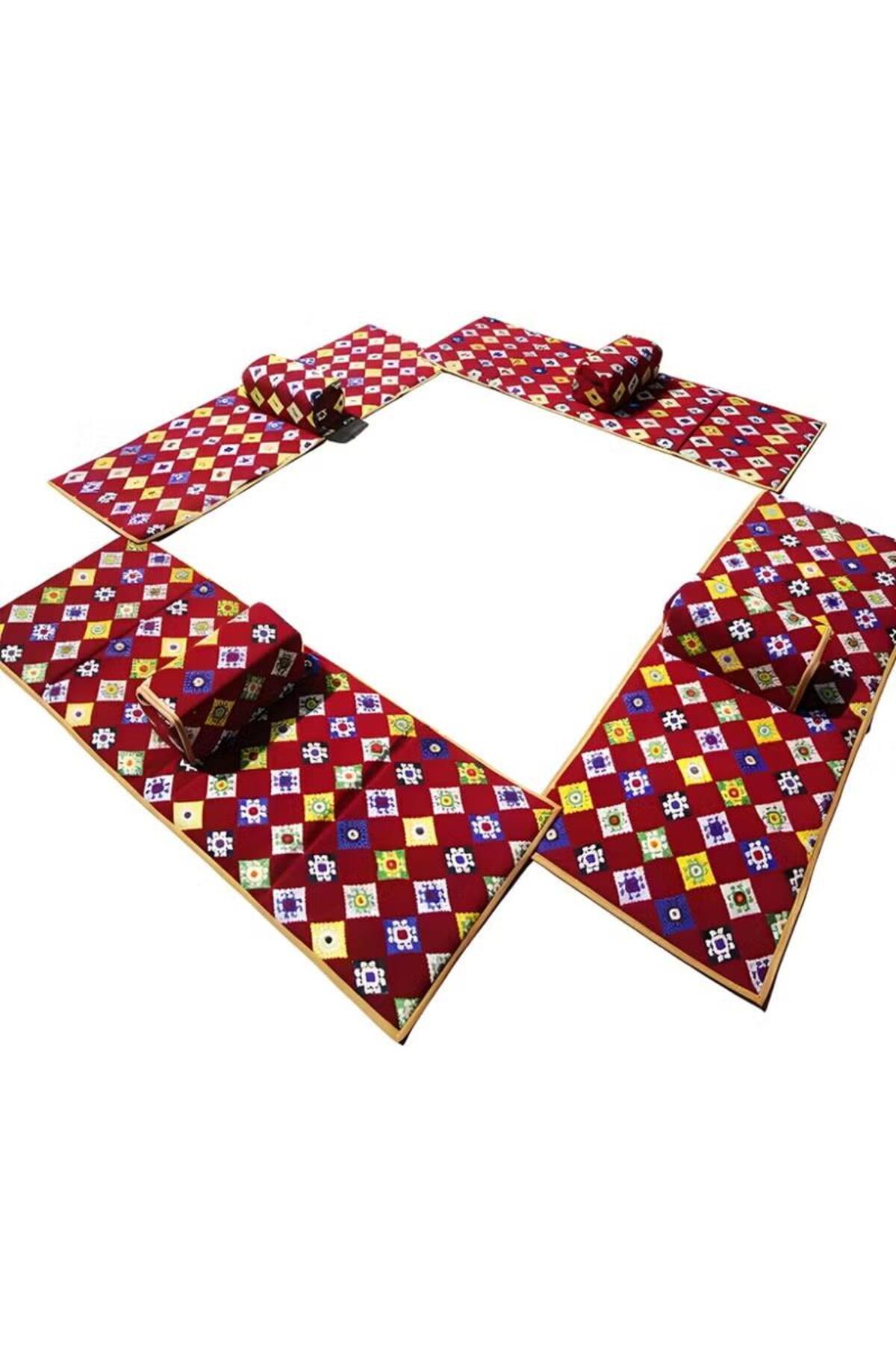 بساط رحلات تركي 8 قطع (200×70 سم) مبطن وقابل للطي ل 8 أشخاص