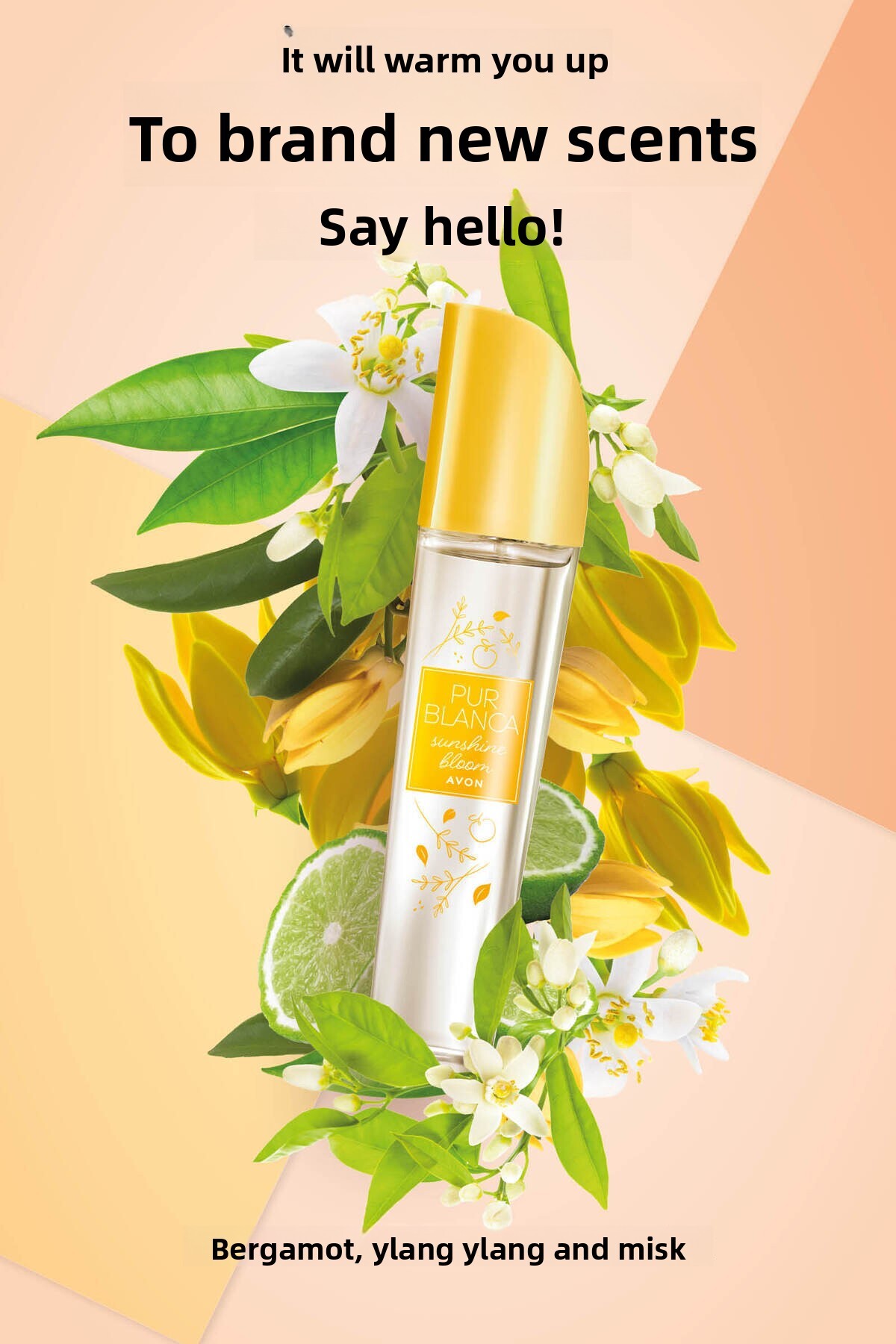 Parfum AVON Pur Blanca Sunshine Bloom - Eau De Toilette Pour Elle 50ml - Neuf Sous Emballage - Notes Bergamote, Ylang