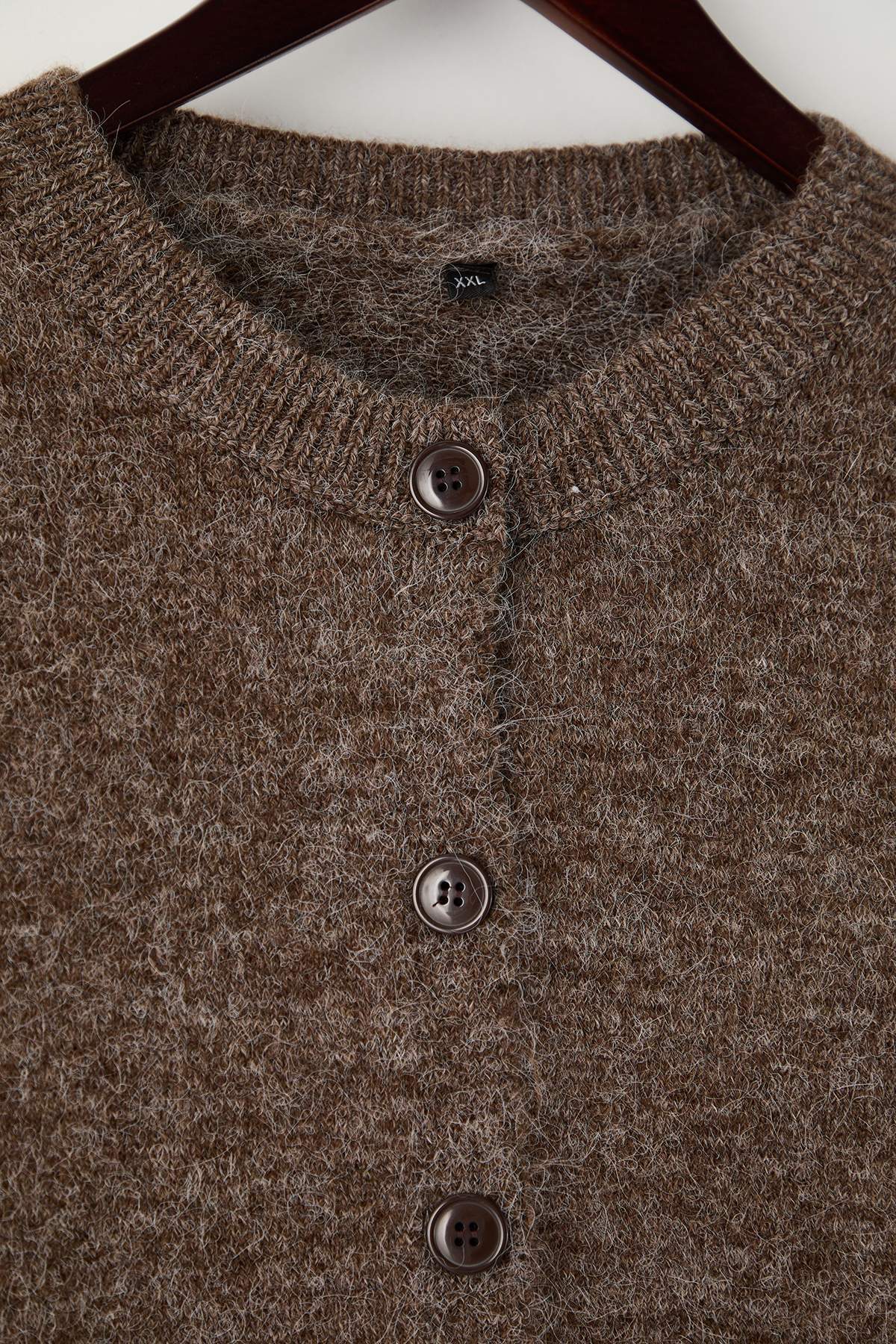 Trendyolmilla  Wardrobe Essentials Vizon Alpaka Yünü Karışımlı Basic Triko Hırka TBBAW26AV00037 - Görsel 6