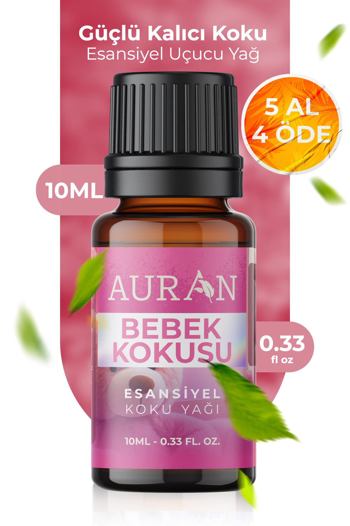 AURAN Bebek Kokusu Esansiyel Uçucu Koku Yağı Buhurdanlık Yağı Difüzör Esansı Hobi Esans Ortam Oda 10ml