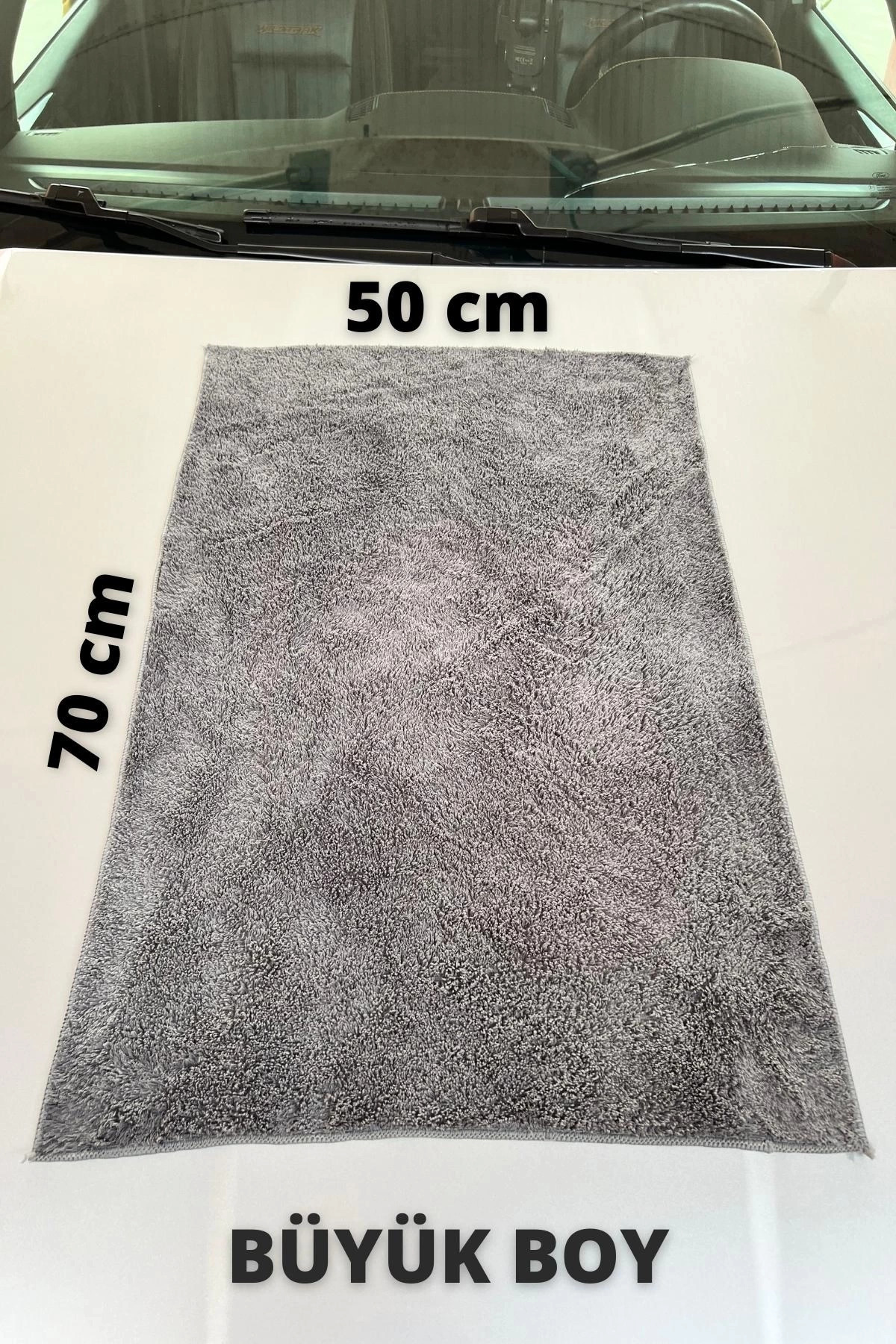 euroist Mikrofiber Araba Kurulama Bezi, Yüksek Su Emici, Çizmez, Leke Bırakmaz, Oto Temizlik Bezi 50x70 cm