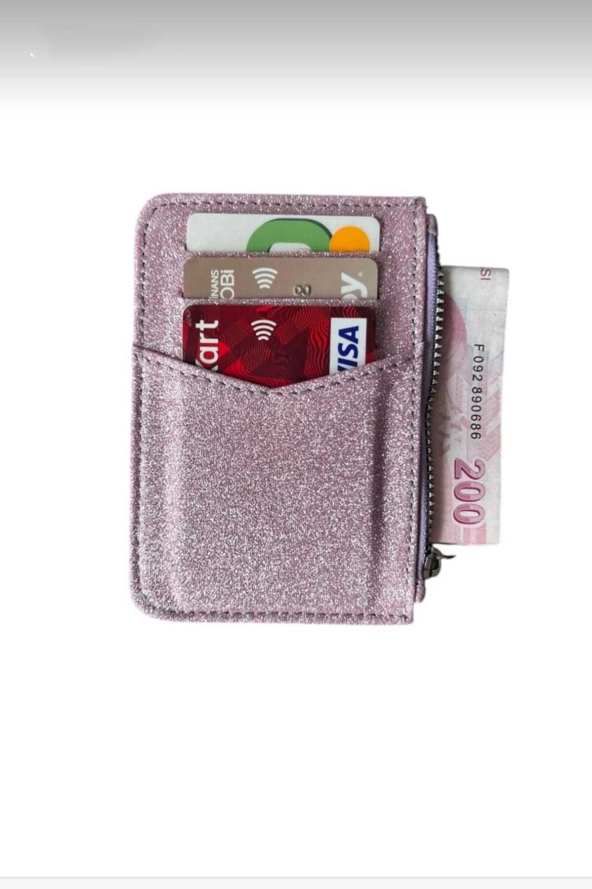 mlio Simli Pembe Fermuar Detaylı Kartlık - Cüzdan görsel 7
