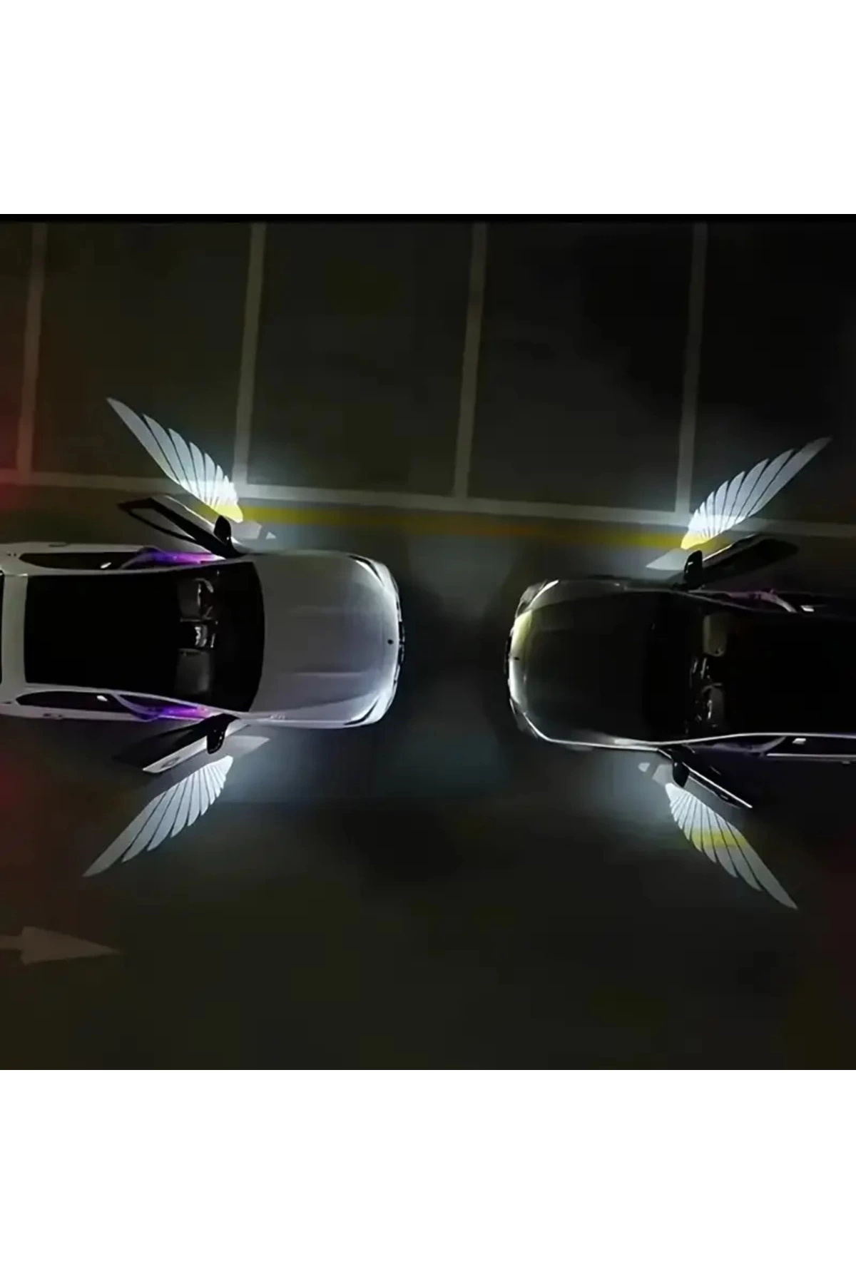 shellwetr Angel Wings Araba Kapısı Melek Kanadı Led Işık 1 kapı için