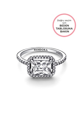 Pandora Dikdörtgen Işıltılı Yüzük