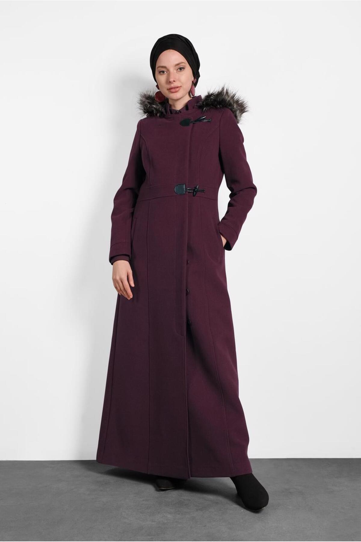 آلوینا کت کلاه‌دار دکمه‌دار ۹۰۰۳۰