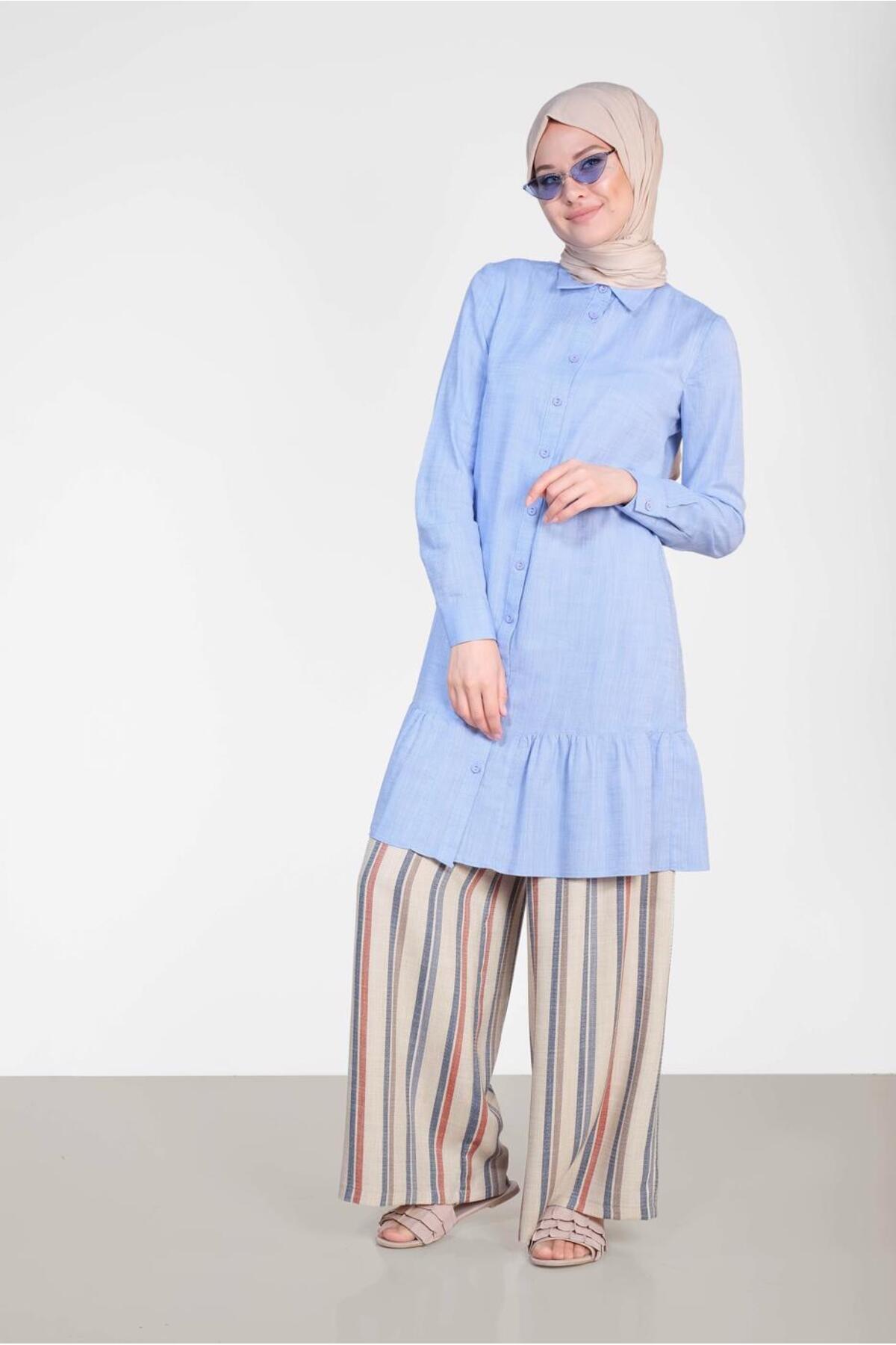 آلوینا تونیک نخی با لبه چین‌دار ۴۱۴۸