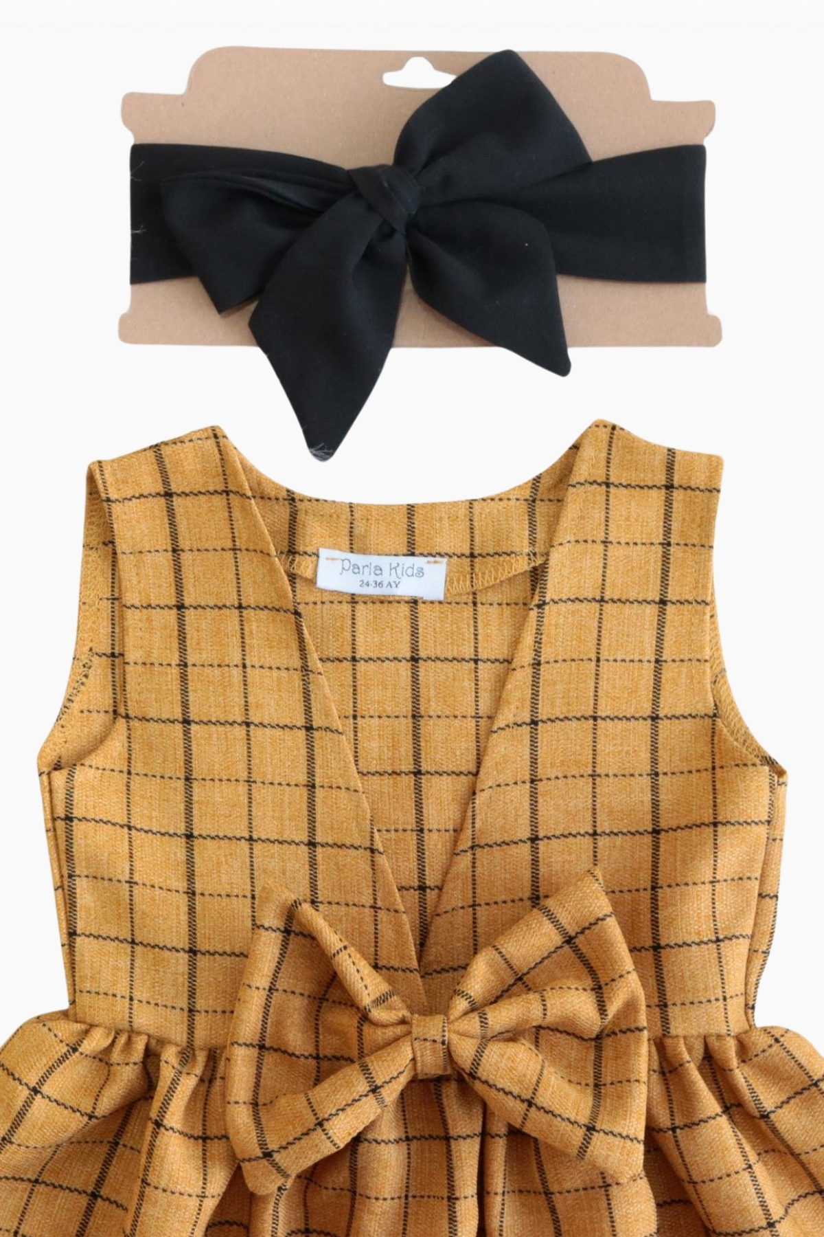 Parla Kids Kız Bebek Hardal Anna Jile Bandana Takım fotoğrafı 6 (önizleme)