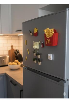 3DekorPusula Patates Poşet Klipsi/Magnetli Patates Kovası / Poşet Ağzı Sıkışt...