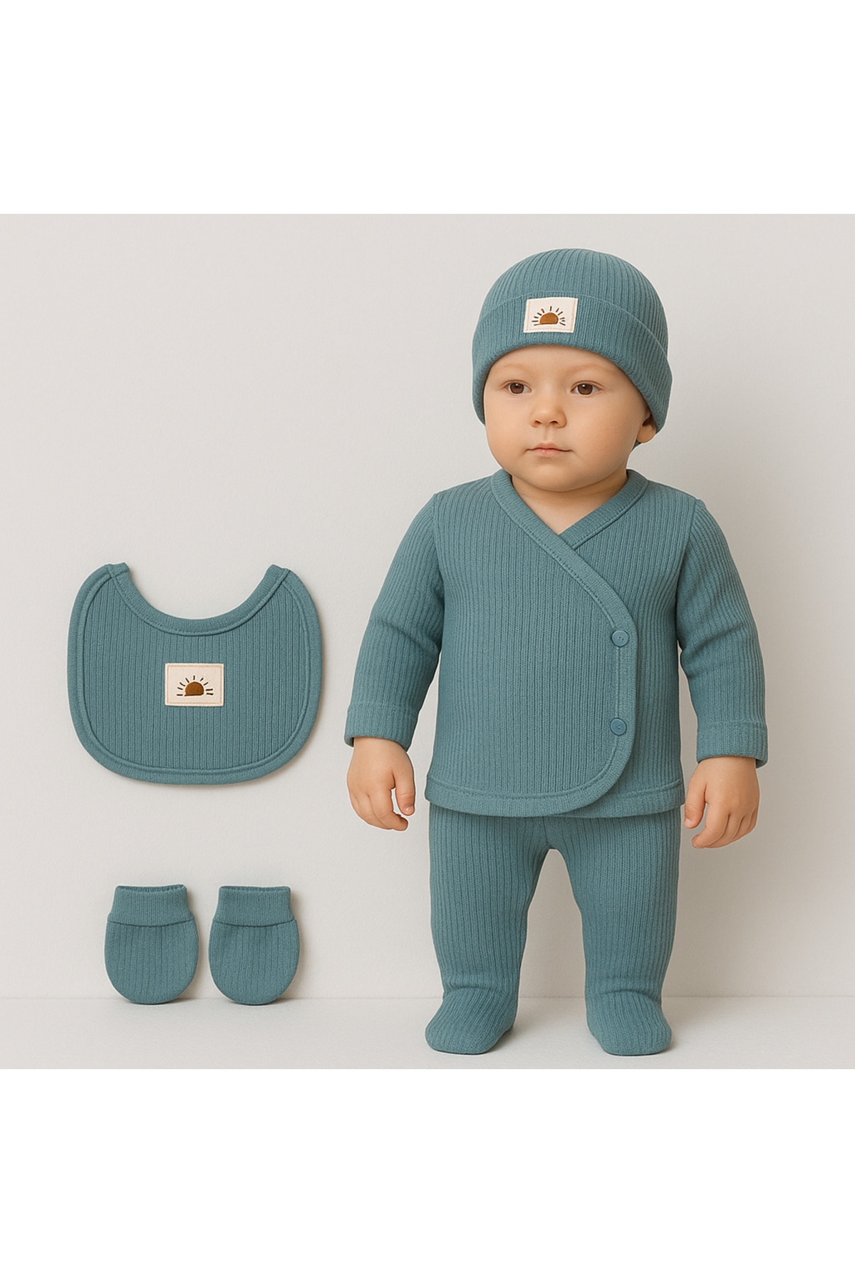 nevrankids Güneş Etiket Organik 5’li Hastane Çıkışı fotoğrafı 5 (önizleme)