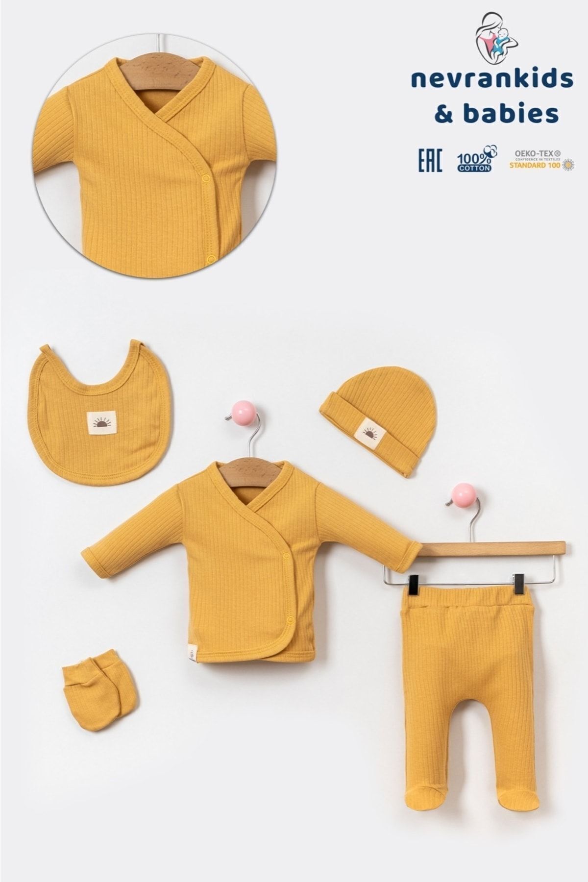 nevrankids Güneş Etiket Organik 5’li Hastane Çıkışı fotoğrafı 6 (önizleme)