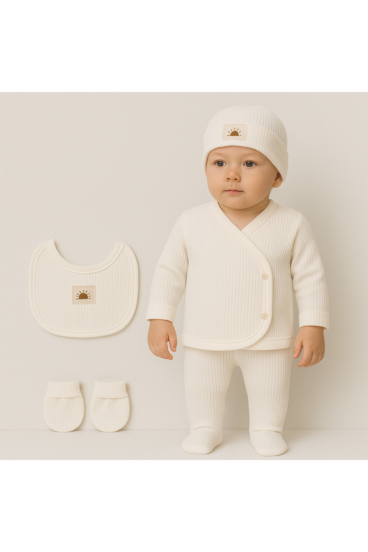 nevrankids Güneş Etiket Organik 5’li Hastane Çıkışı fotoğrafı 5 (önizleme)