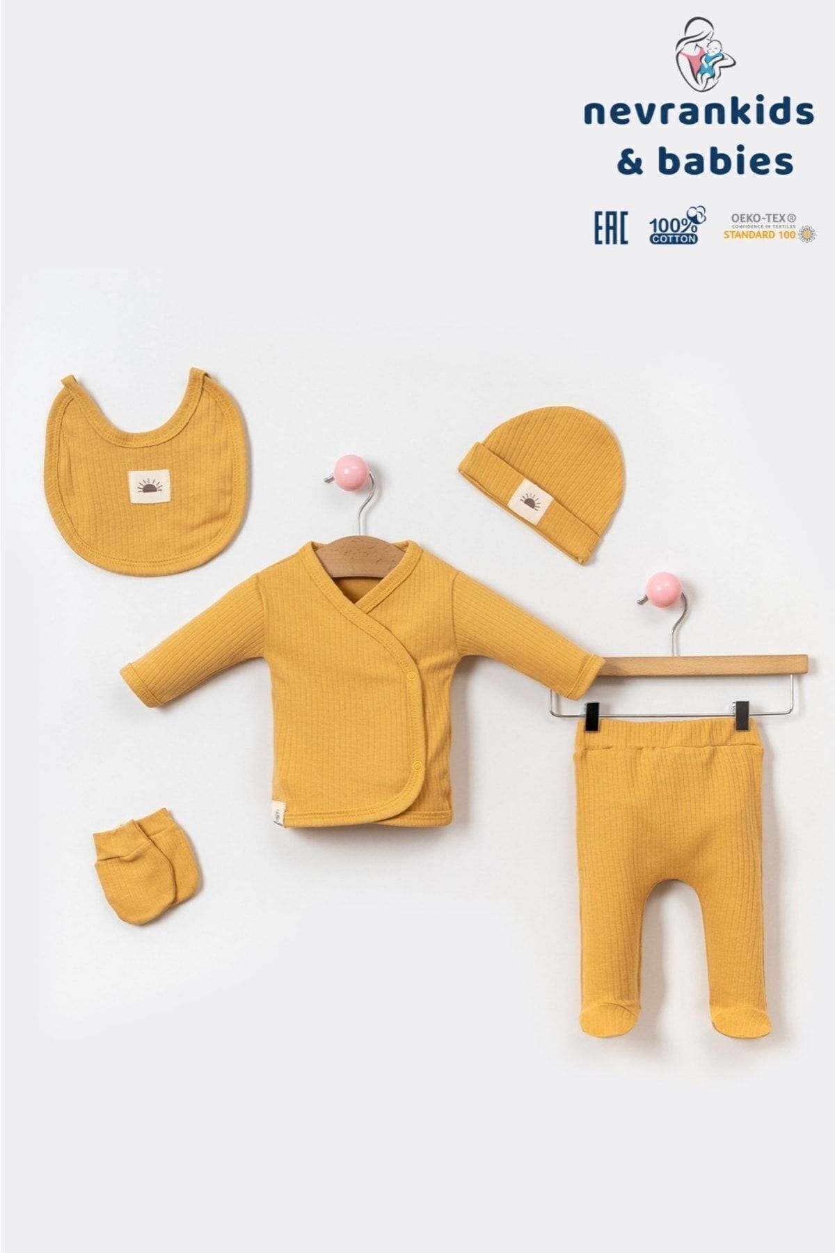 nevrankids Güneş Etiket Organik 5’li Hastane Çıkışı fotoğrafı 4 (önizleme)