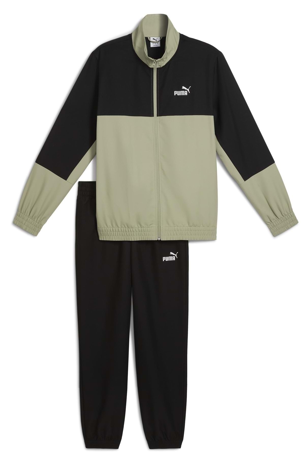 پوما ست لباس ورزشی مردانه طرح بافته شده Colorblock مدل 688173، سبز