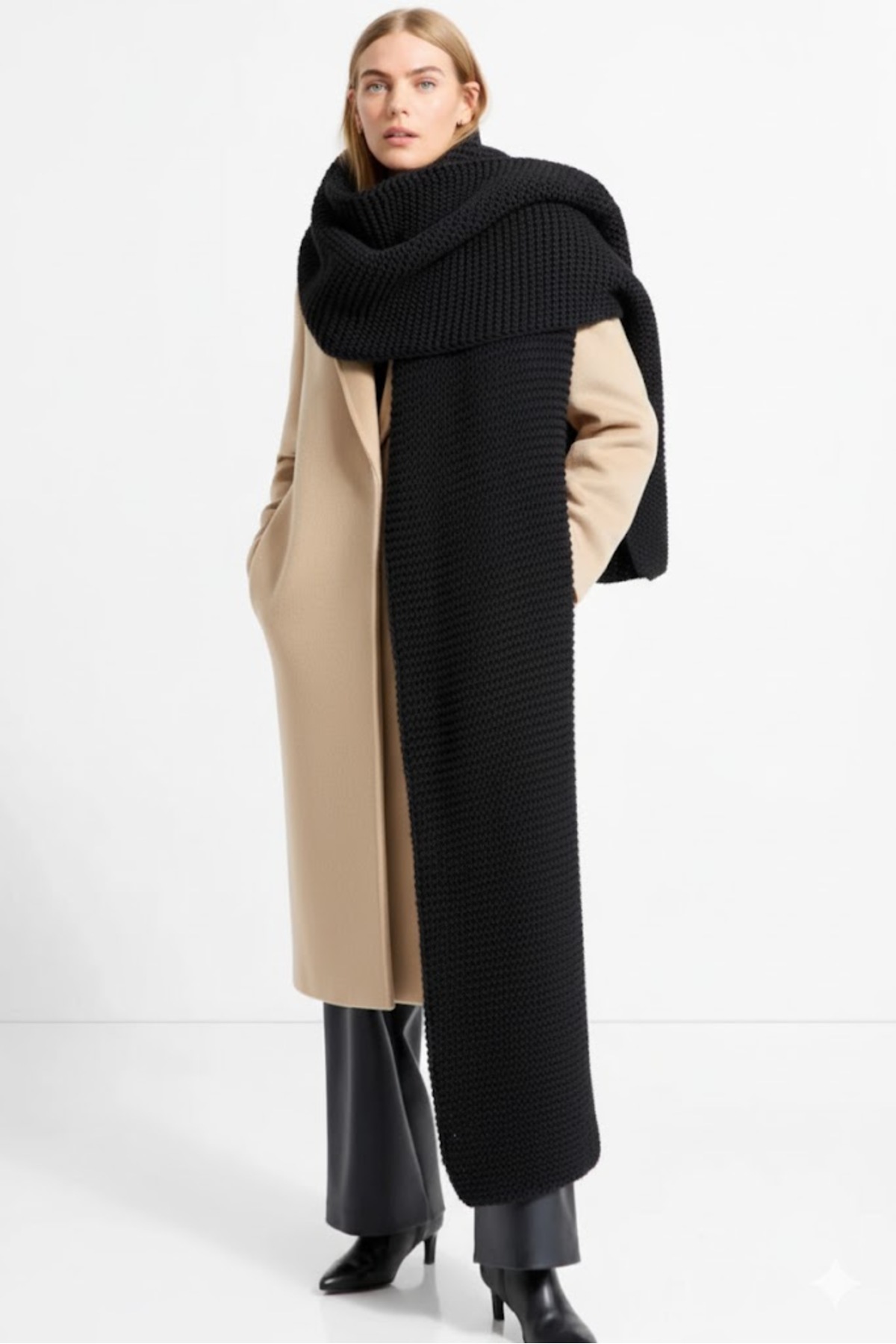 Sheilar  Links Örgü Triko Atkı Kaşkol - Görsel 7