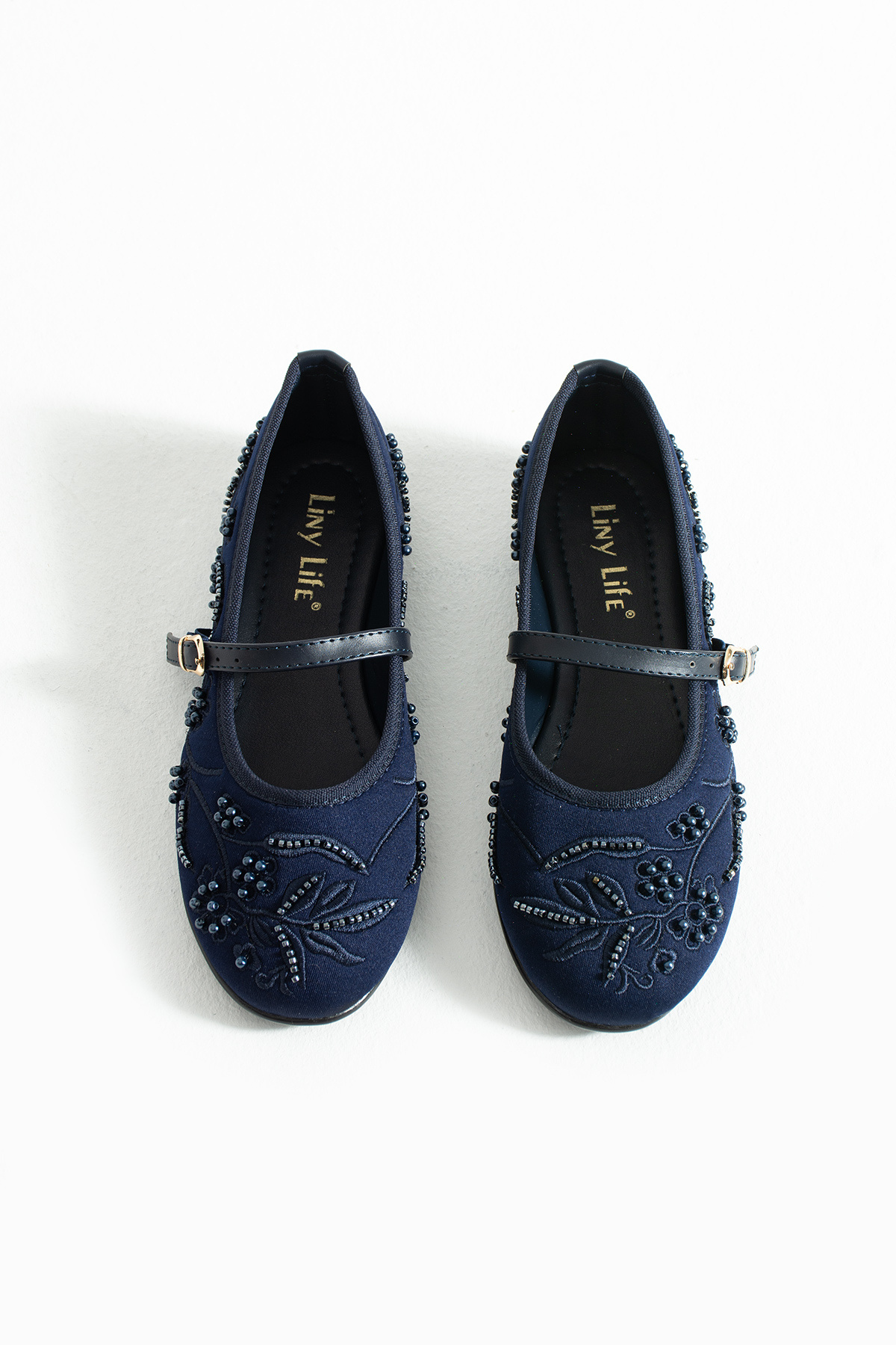 Bufu  Milan Kadın Çiçek Desen Babet , Sucuba İnci Detay Babet - Görsel 5