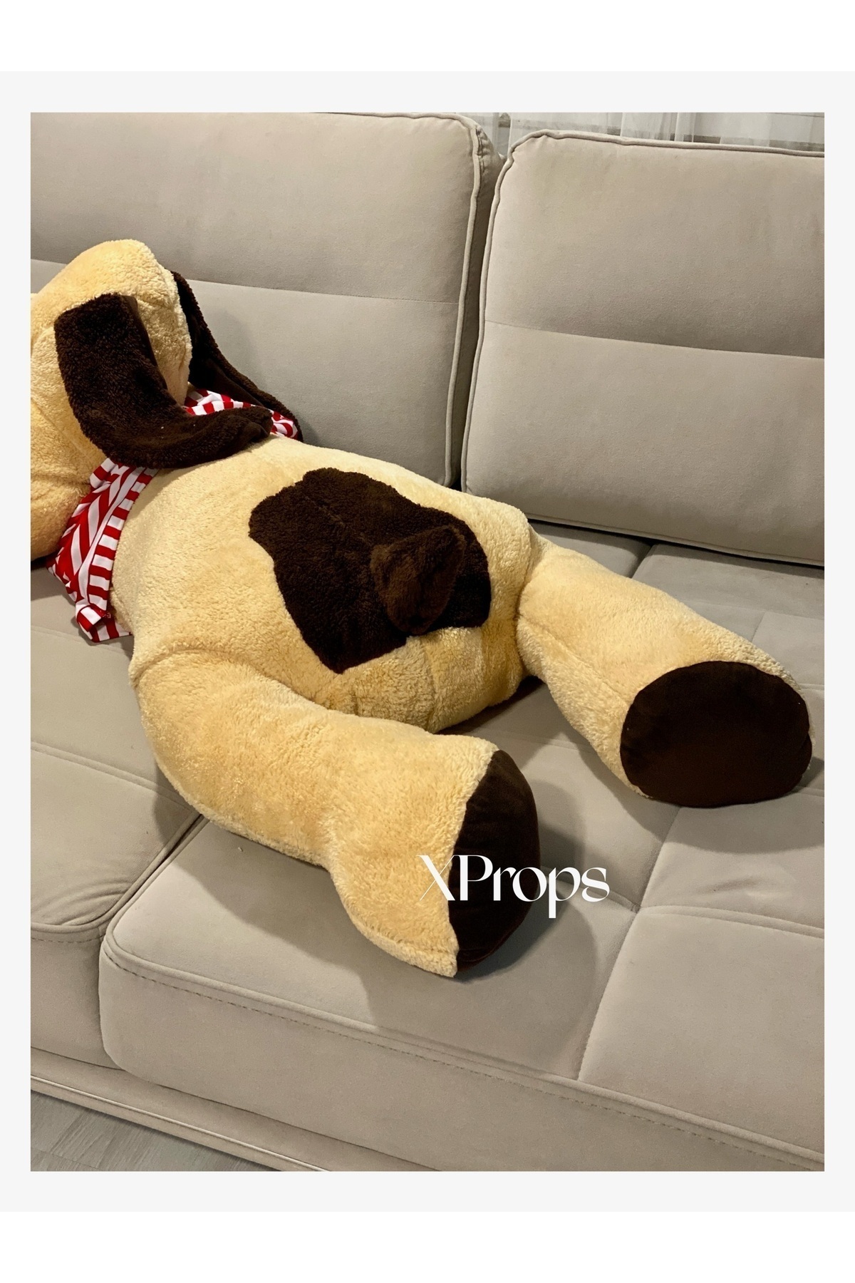 xprops 120 Cm Dev Peluş Yumuşak Büyük Köpek Oyuncak Uyku Sarılma Arkadaşı Sevgililer Doğum Günü Hediyesi fotoğrafı 5 (önizleme)