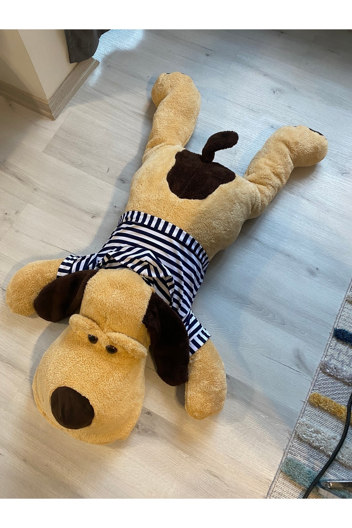 xprops 120 Cm Dev Peluş Yumuşak Büyük Köpek Oyuncak Uyku Sarılma Arkadaşı Sevgililer Doğum Günü Hediyesi fotoğrafı 2 (önizleme)