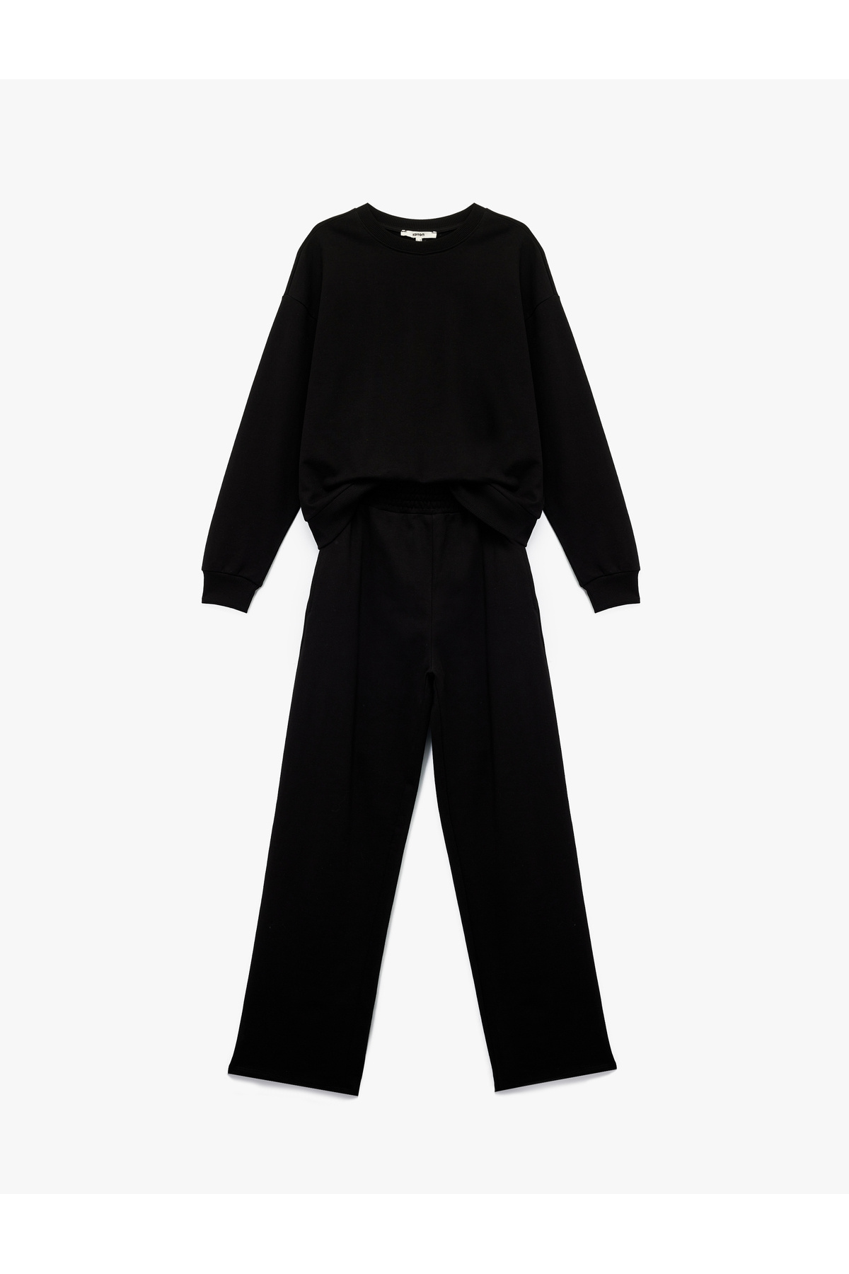 ست گرمکن و شلوار راحتی کوتون با فیت ریلکس، آستین بلند و بافت سه نخ