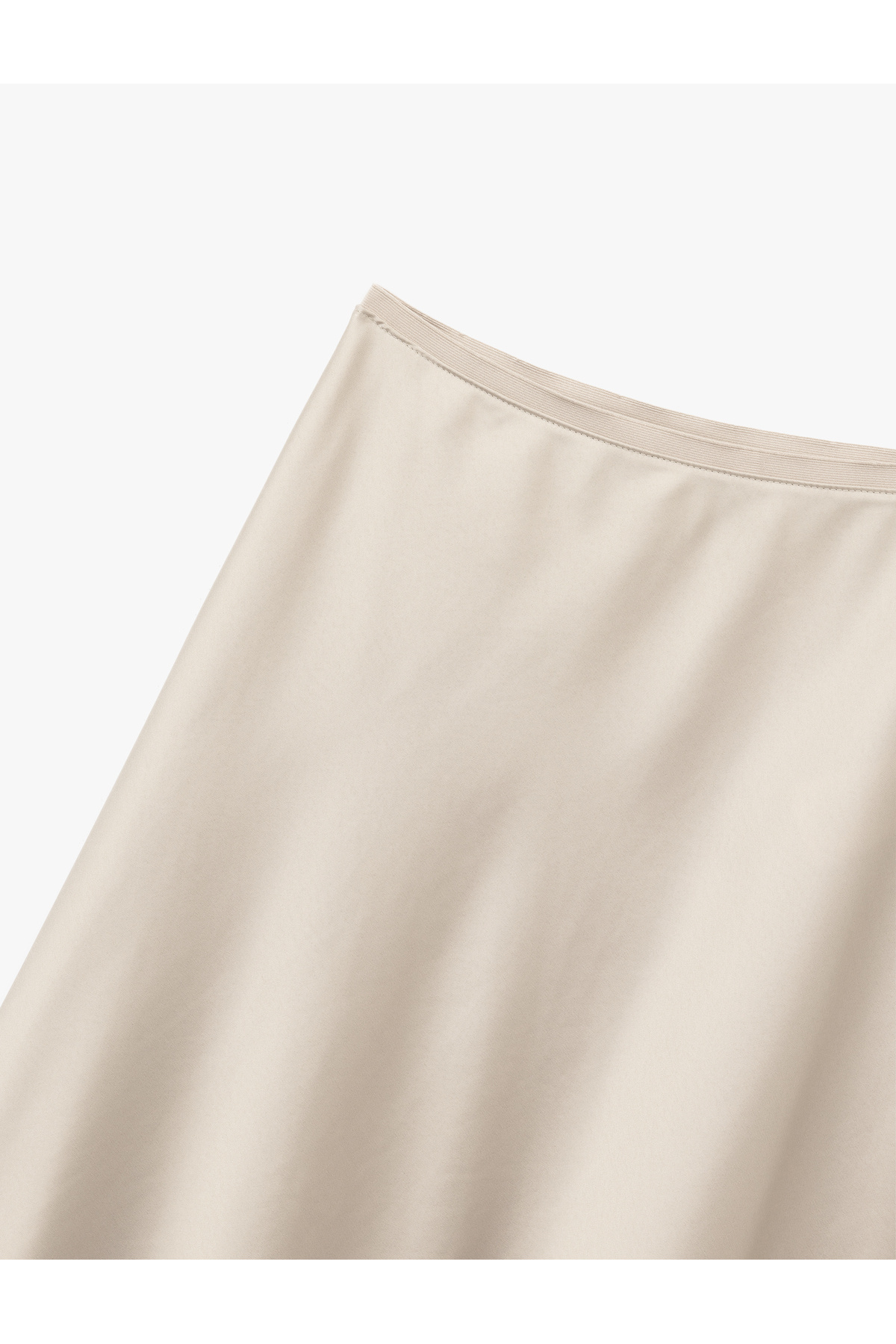 دامن میدی ساتن با برش ماهی و کمر کشی کوتون