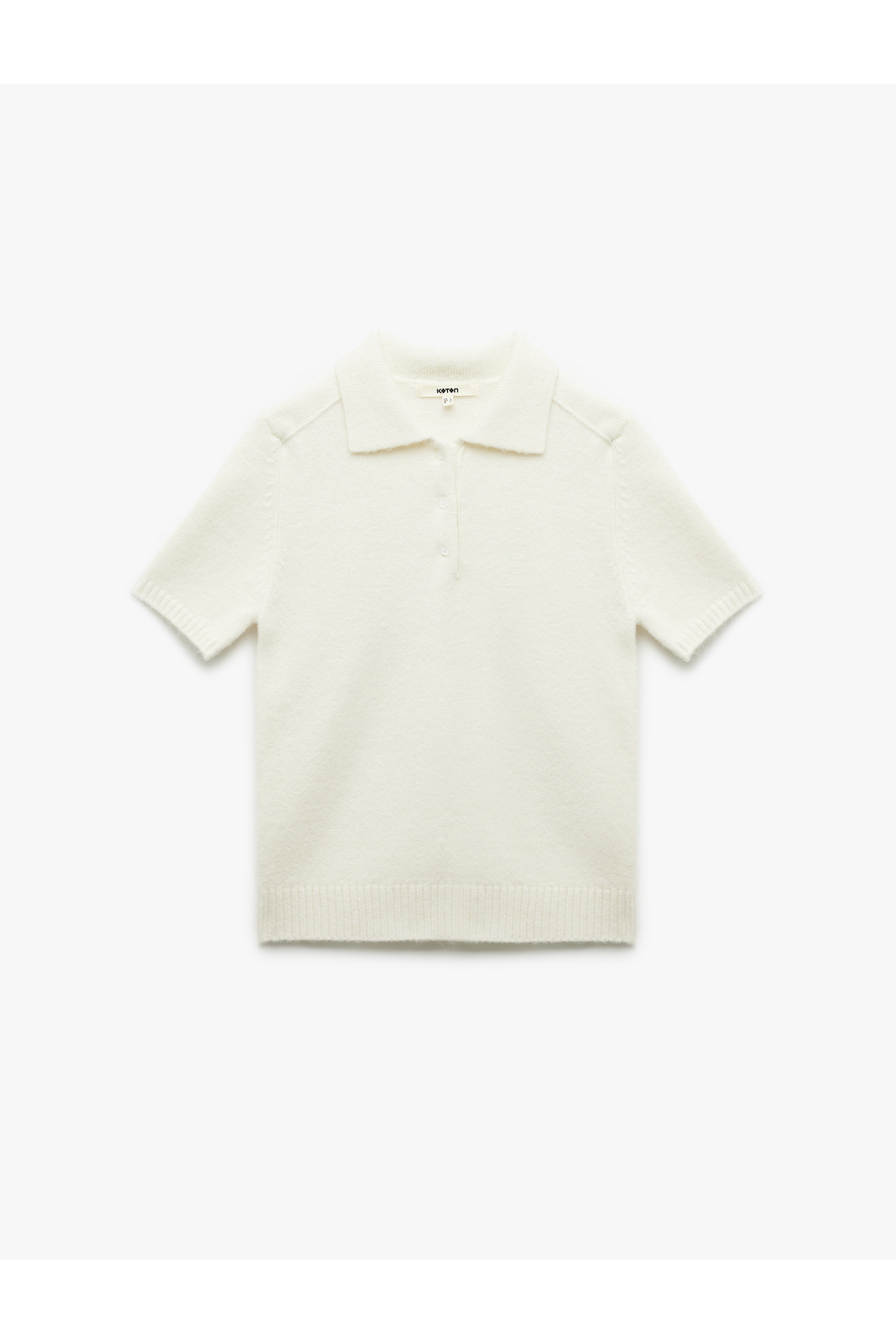 Koton  Kısa Kollu Düğmeli Polo Yaka Triko Kazak - Görsel 4